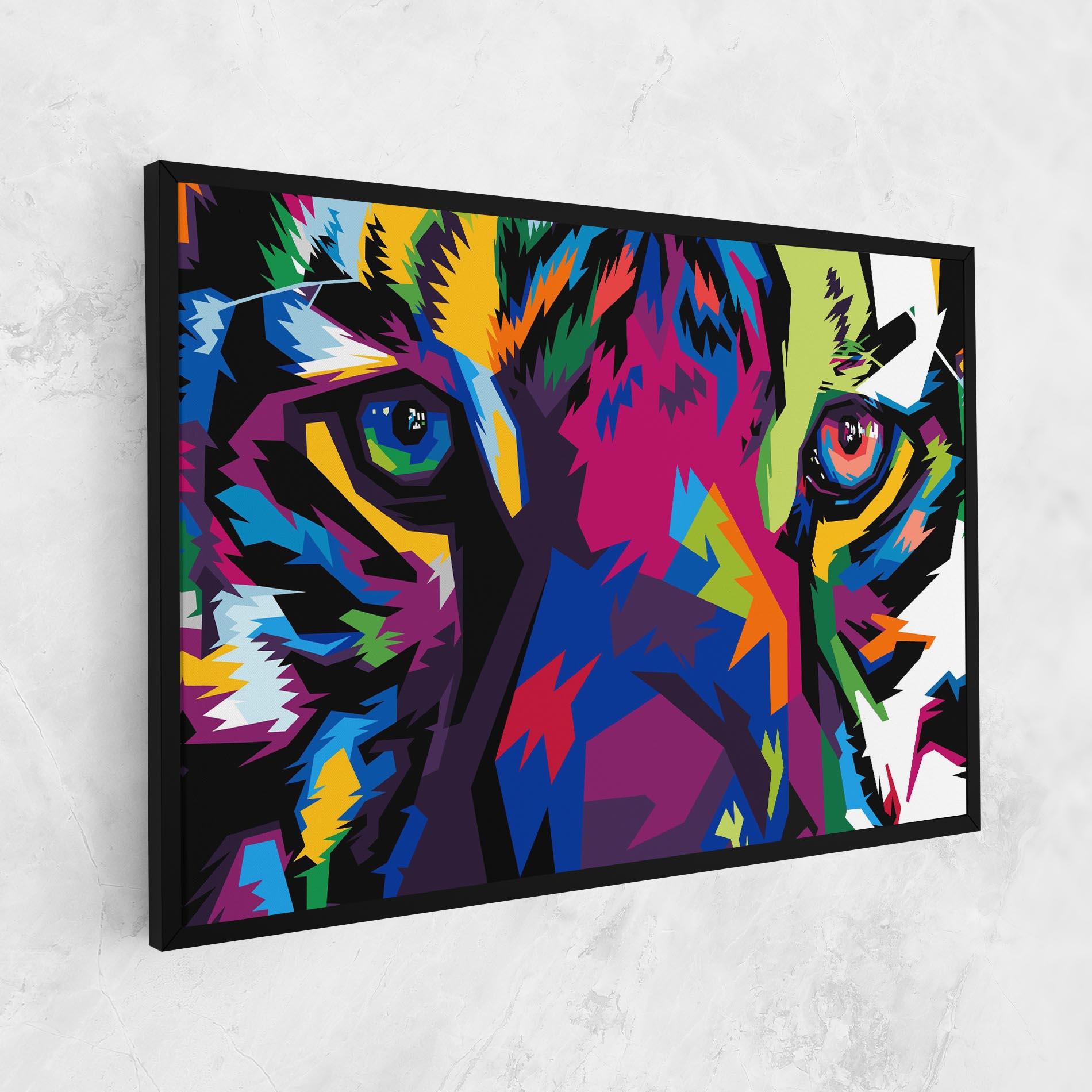 Vászonkép Colourul Tiger Eyes mockup 1