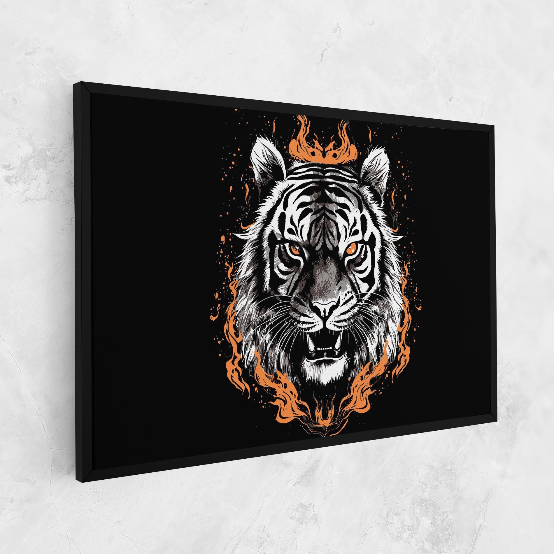 Vászonkép Fire Tiger mockup 1