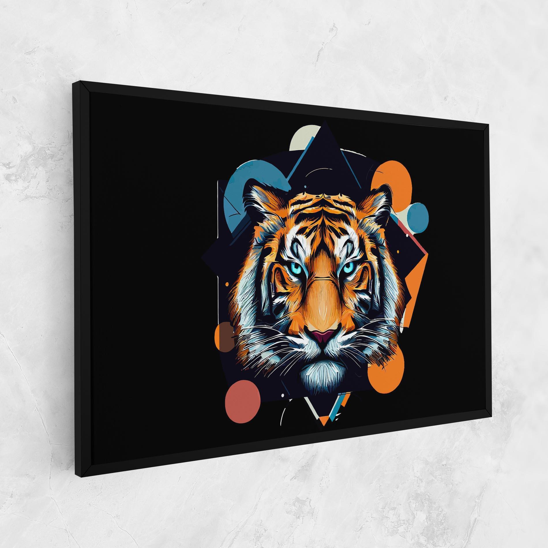 Vászonkép Geometric Tiger mockup 1
