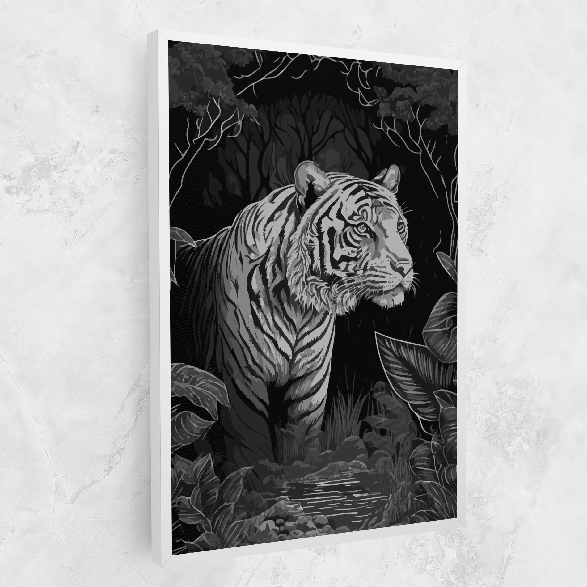 Vászonkép Grey Tiger mockup 1