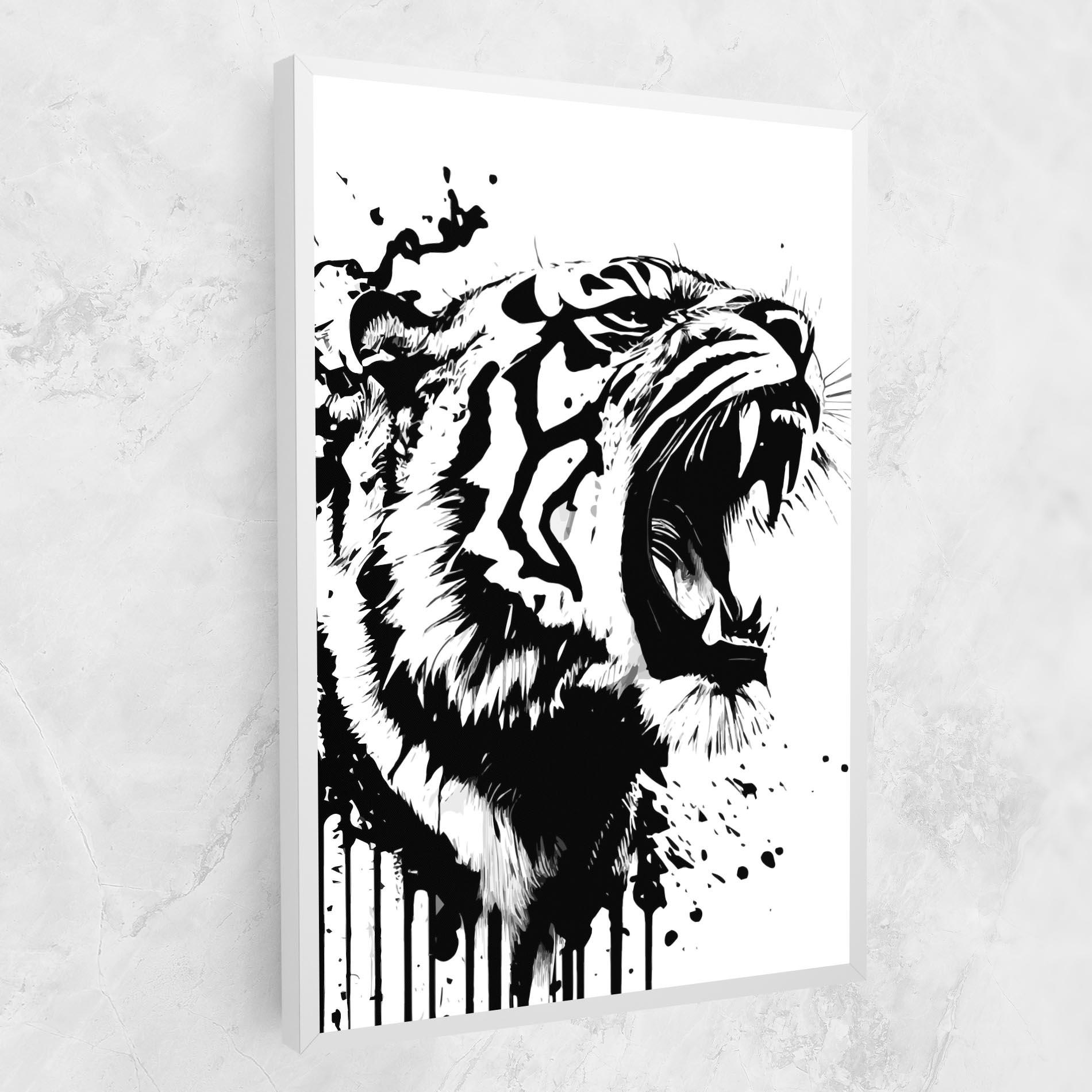Vászonkép Ink Art Tiger mockup 1