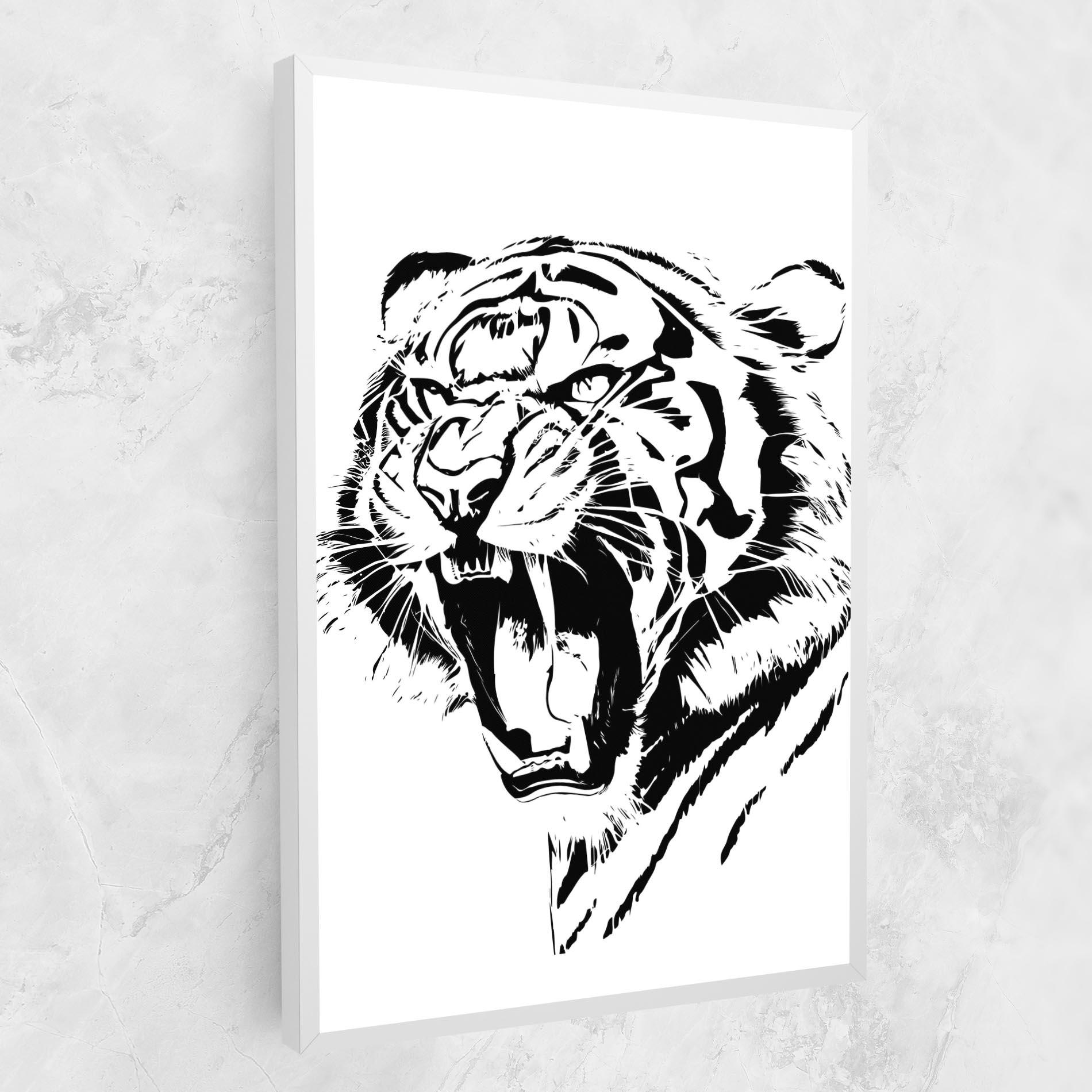 Vászonkép Roaring Tiger mockup 1