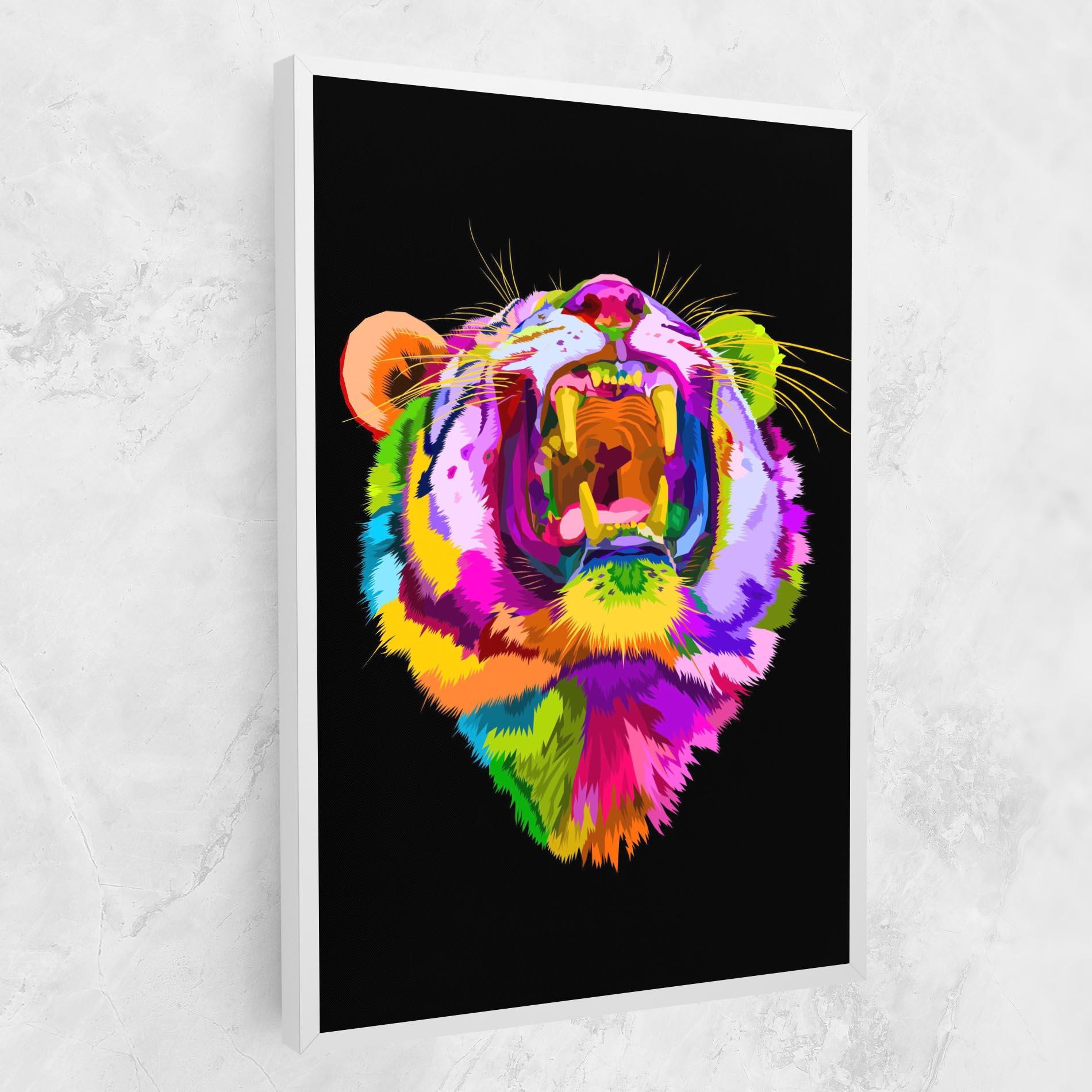 Vászonkép Tiger Mix Color mockup 1
