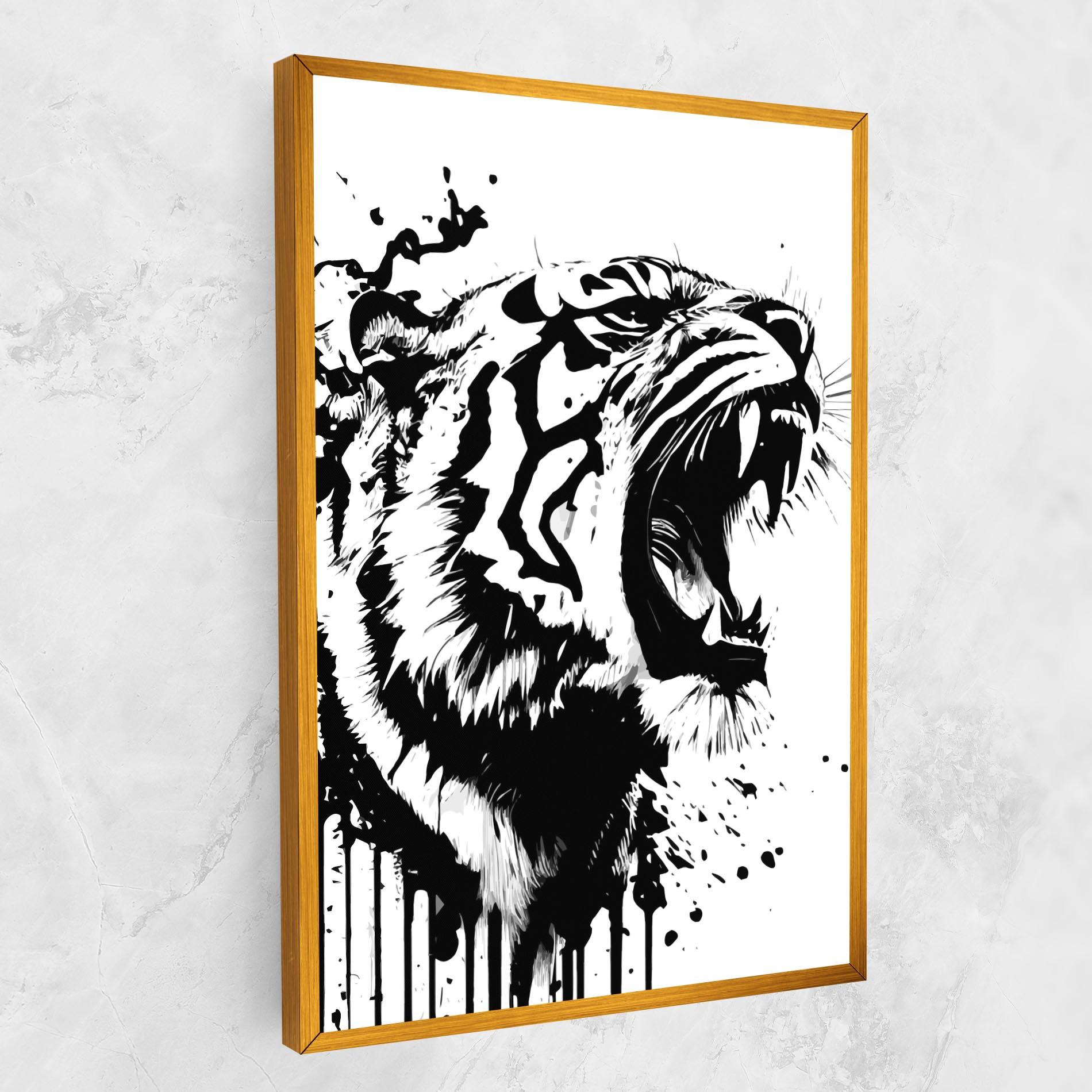 Vászonkép Ink Art Tiger mockup 1