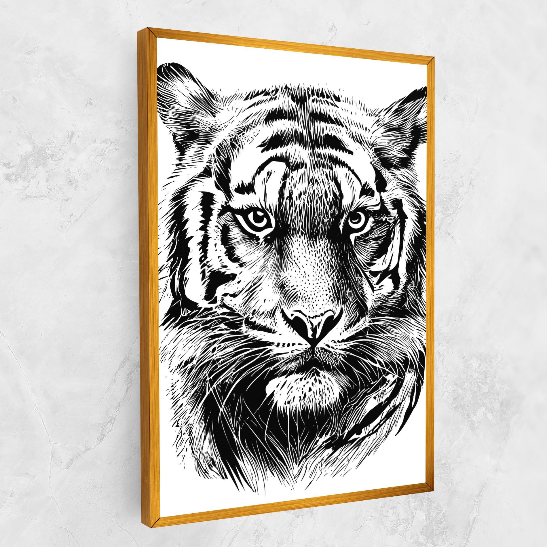 Vászonkép Pretty Tiger Head mockup 1