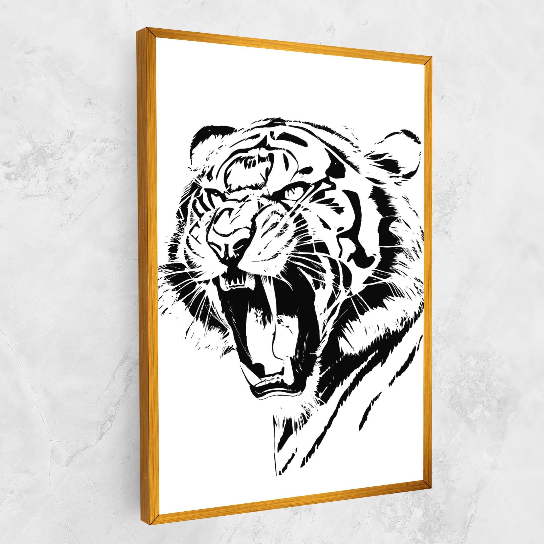 Vászonkép Roaring Tiger mockup 1