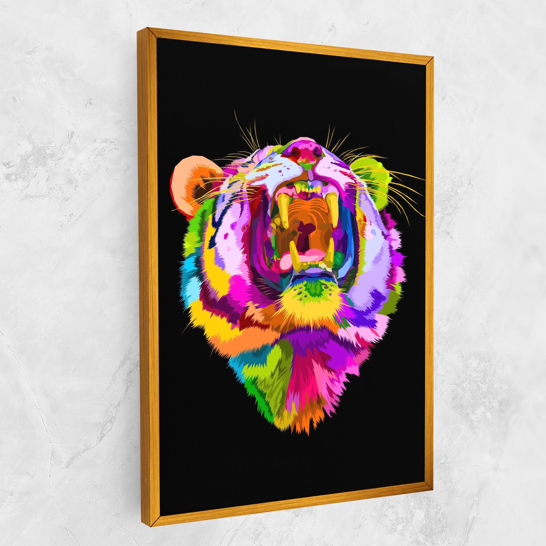 Vászonkép Tiger Mix Color mockup 1