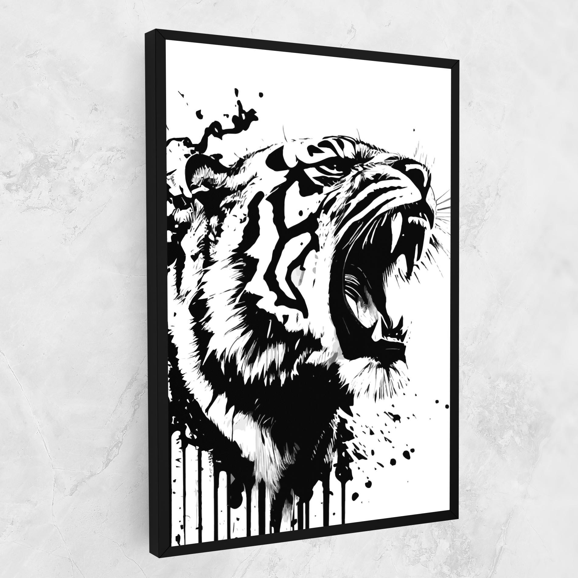 Vászonkép Ink Art Tiger mockup 1