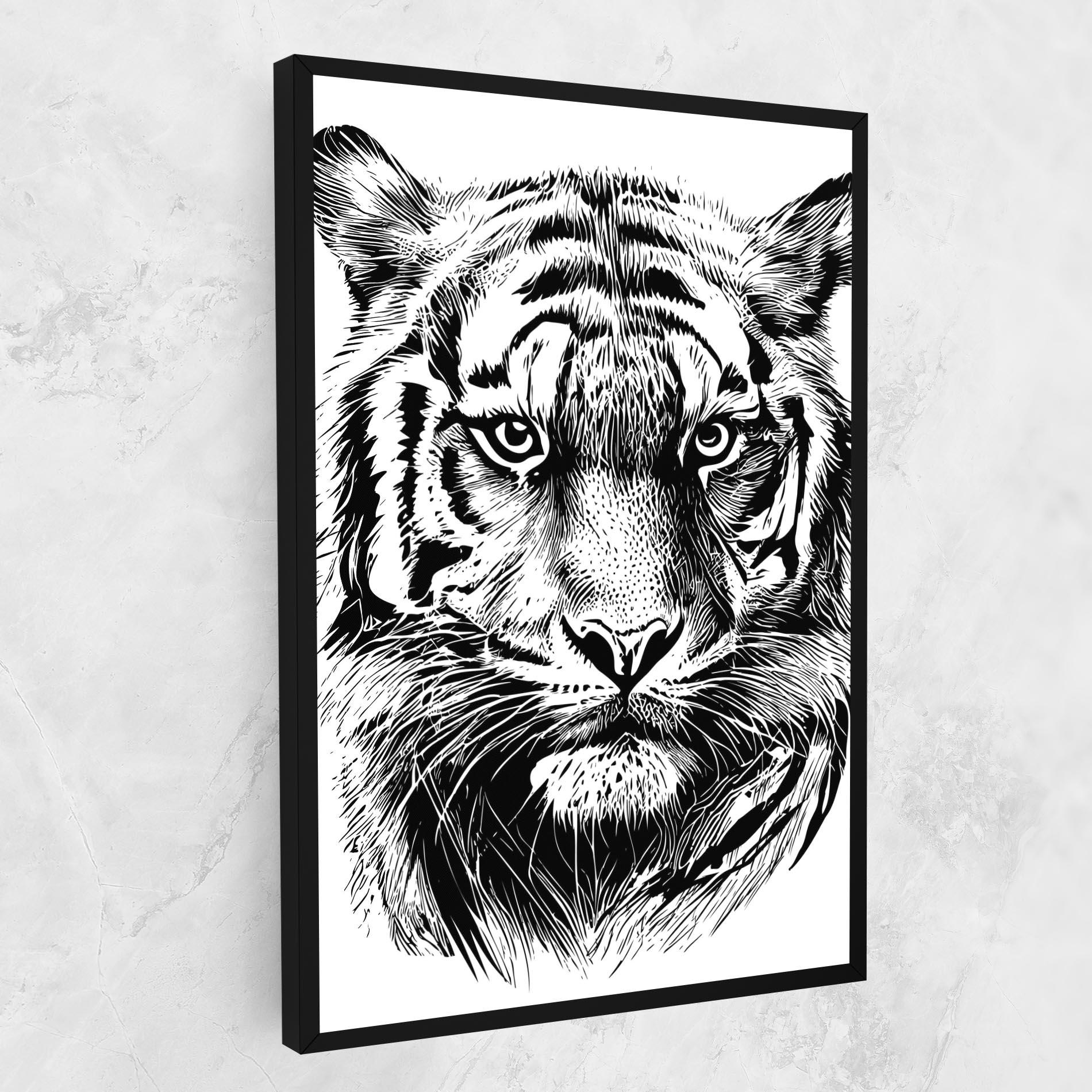 Vászonkép Pretty Tiger Head mockup 1