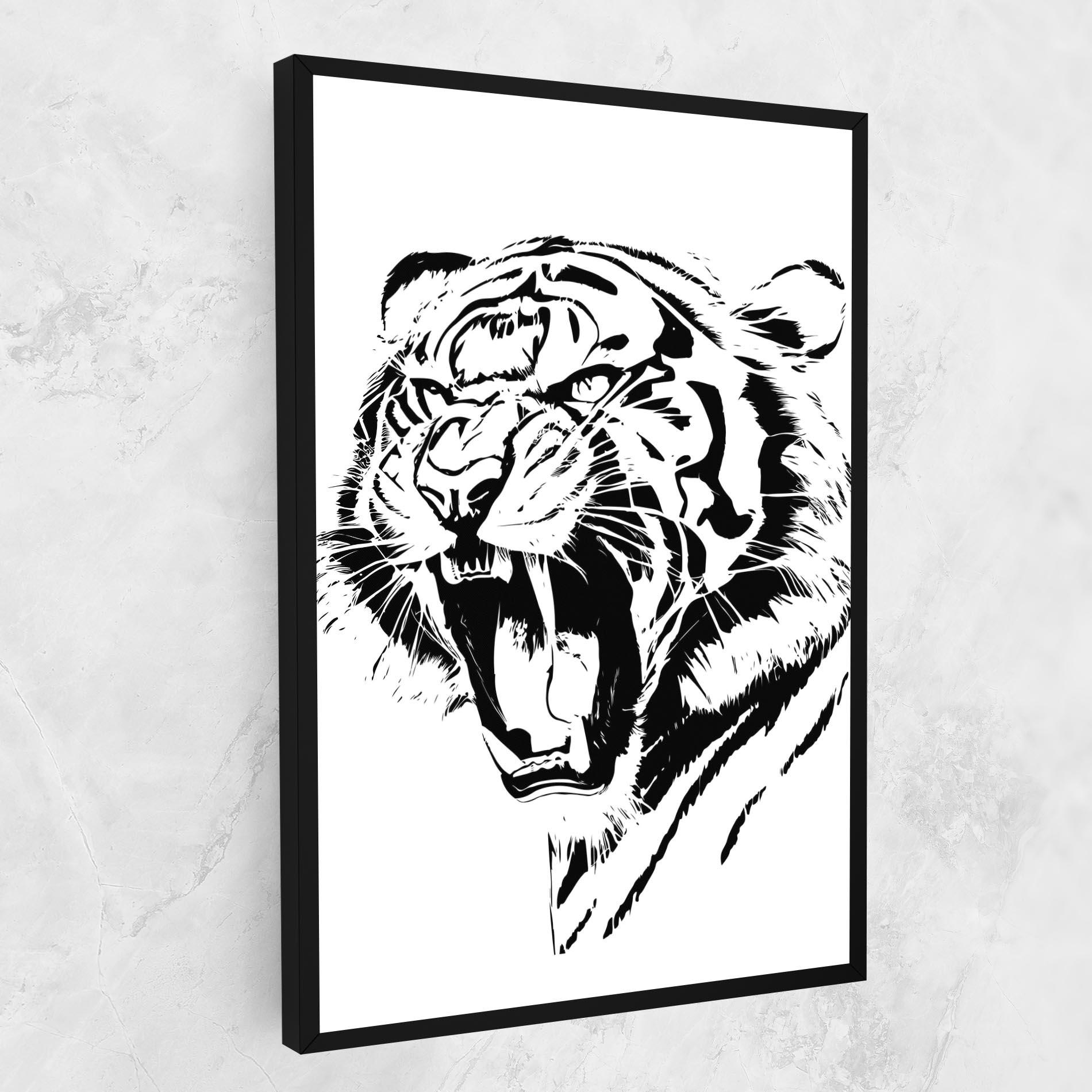 Vászonkép Roaring Tiger mockup 1