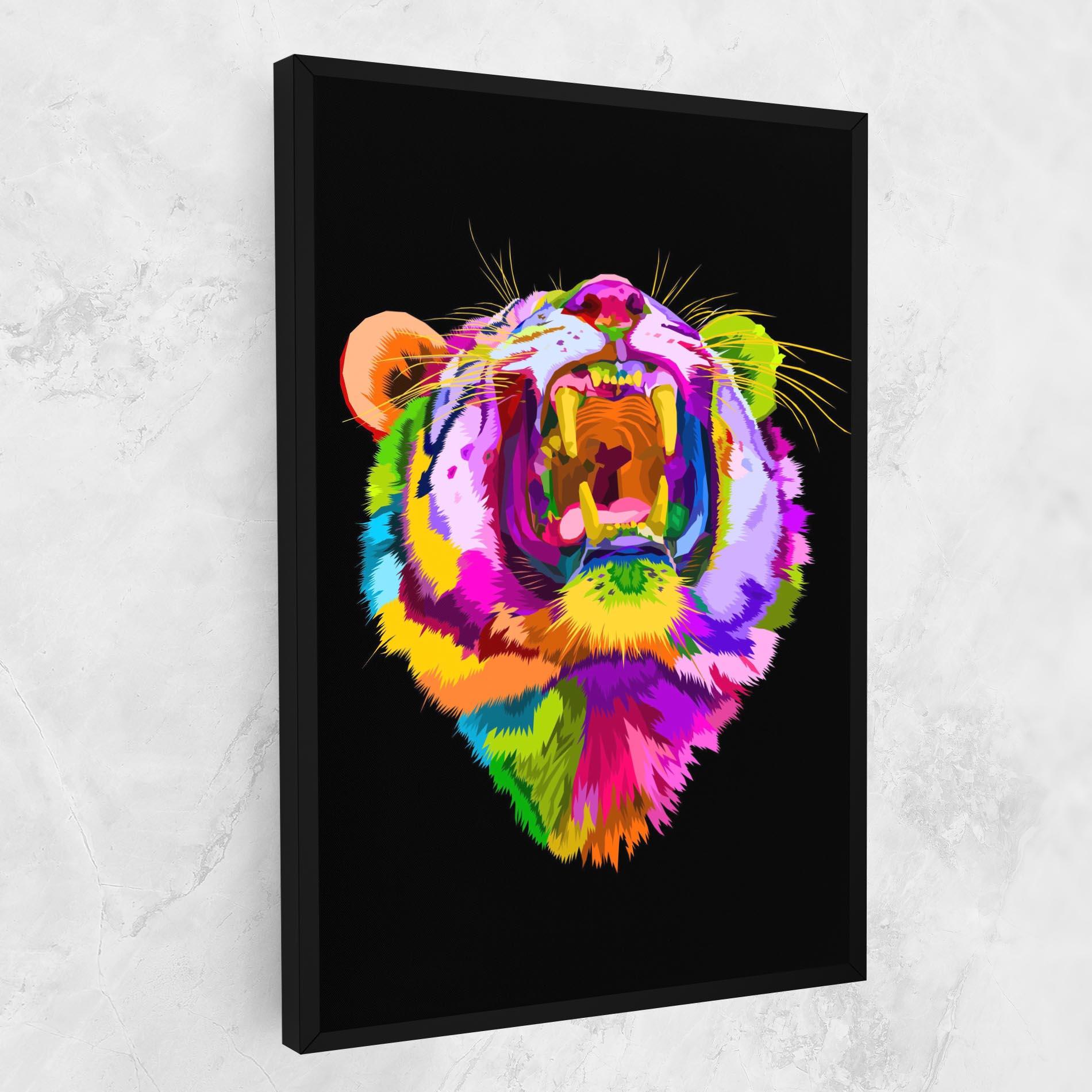 Vászonkép Tiger Mix Color mockup 1