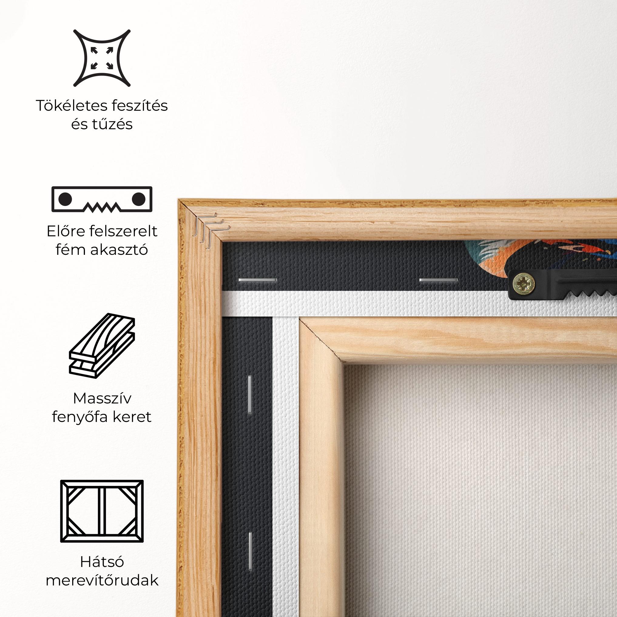 Vászonkép Color Mix Tiger mockup 5