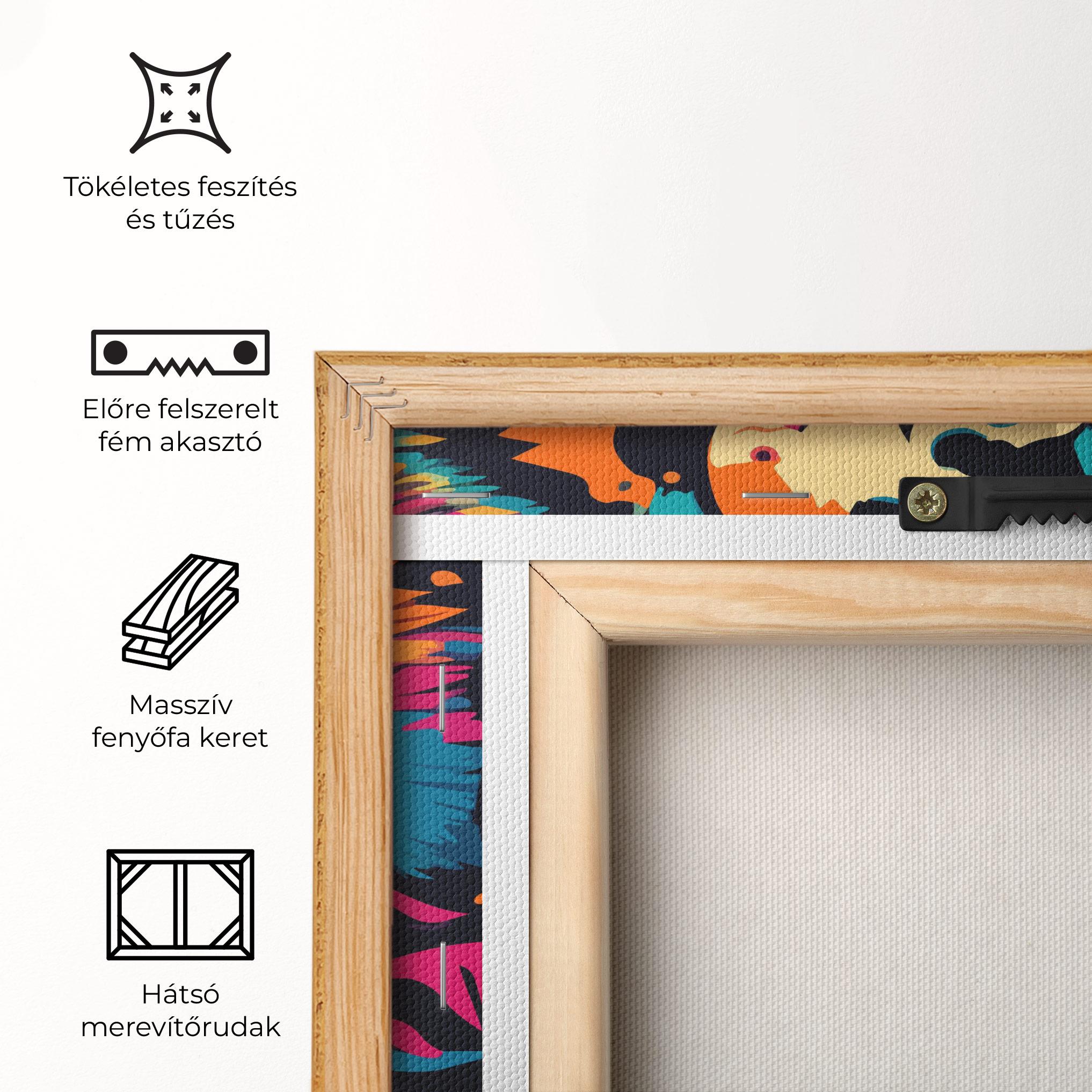 Vászonkép Colorful Tiger mockup 5