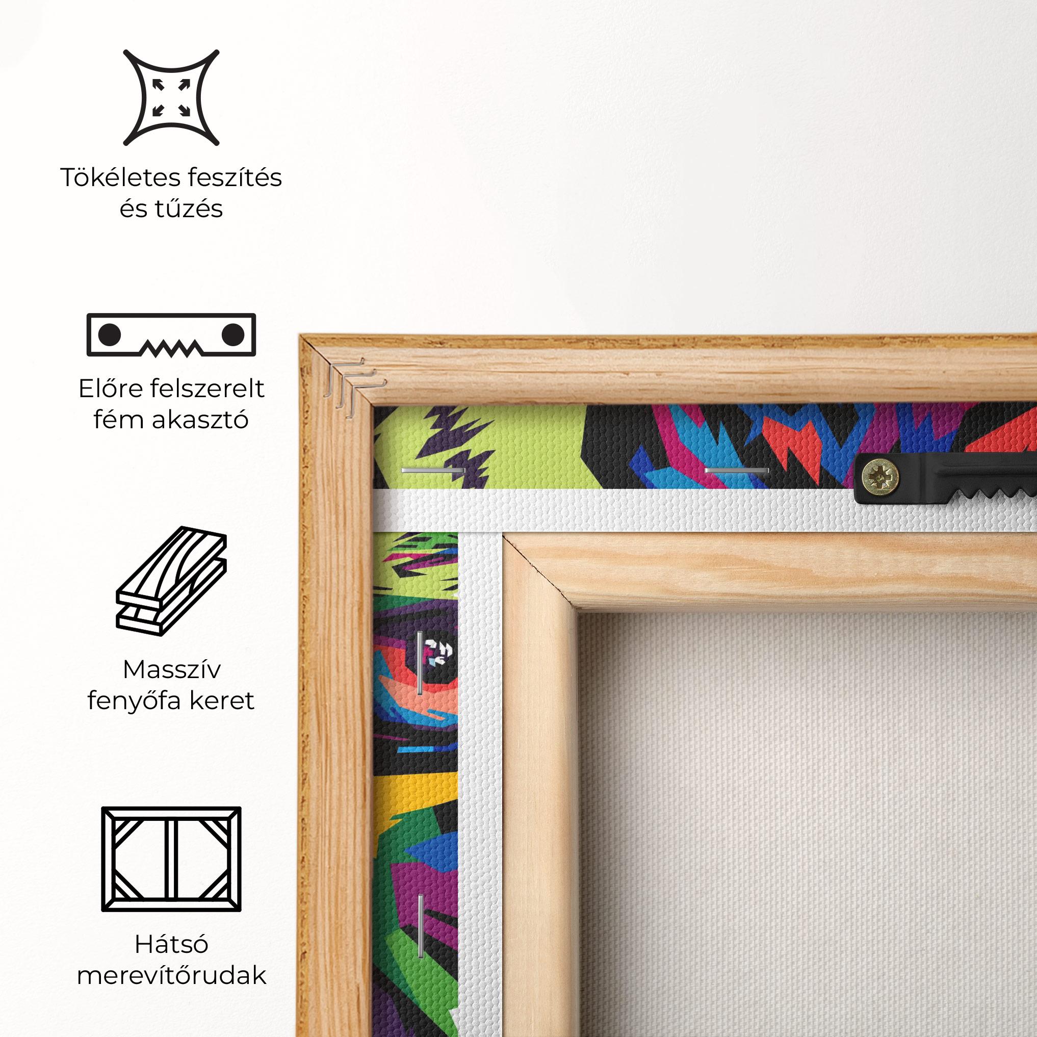 Vászonkép Colourul Tiger Eyes mockup 5