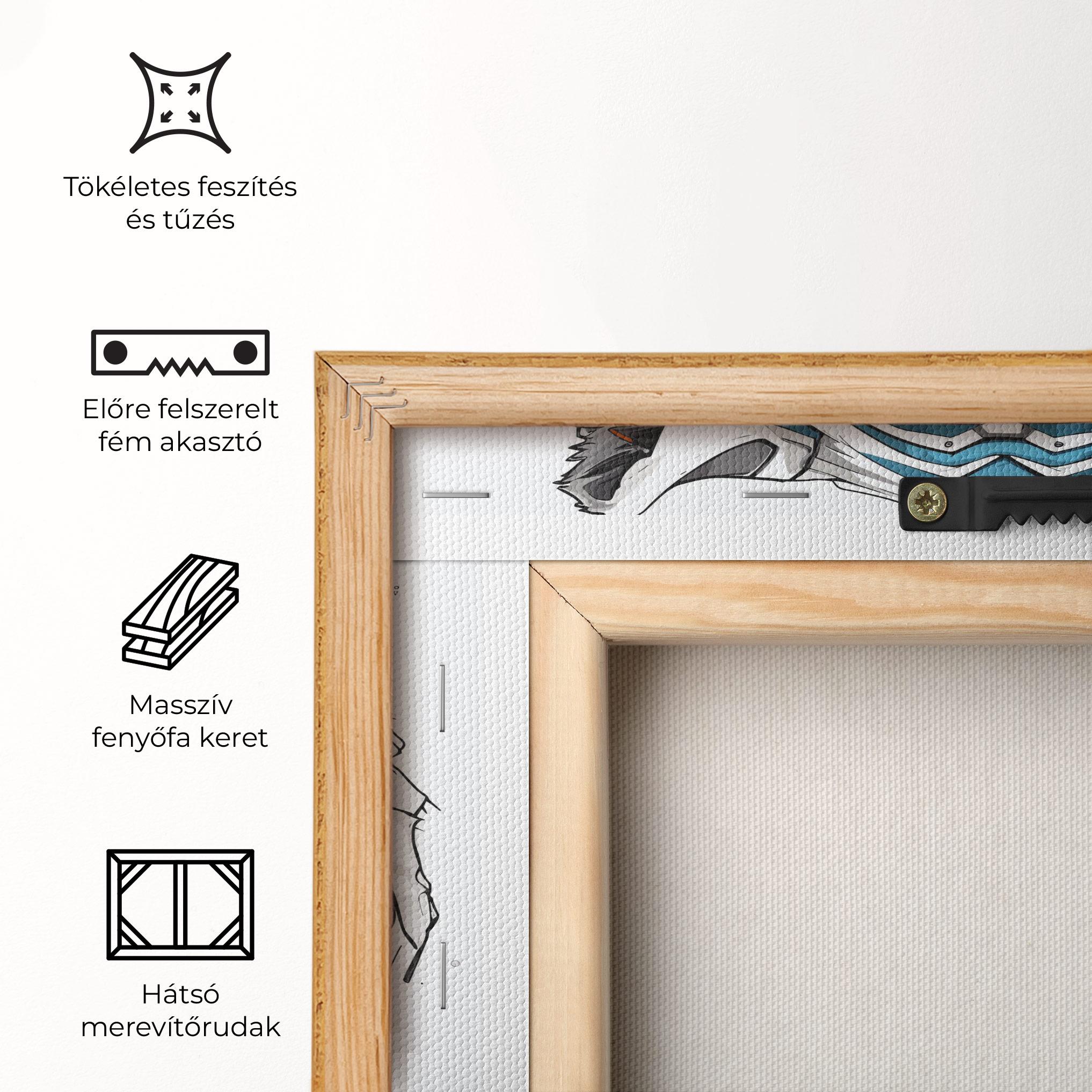 Vászonkép Cyborg Tiger mockup 5