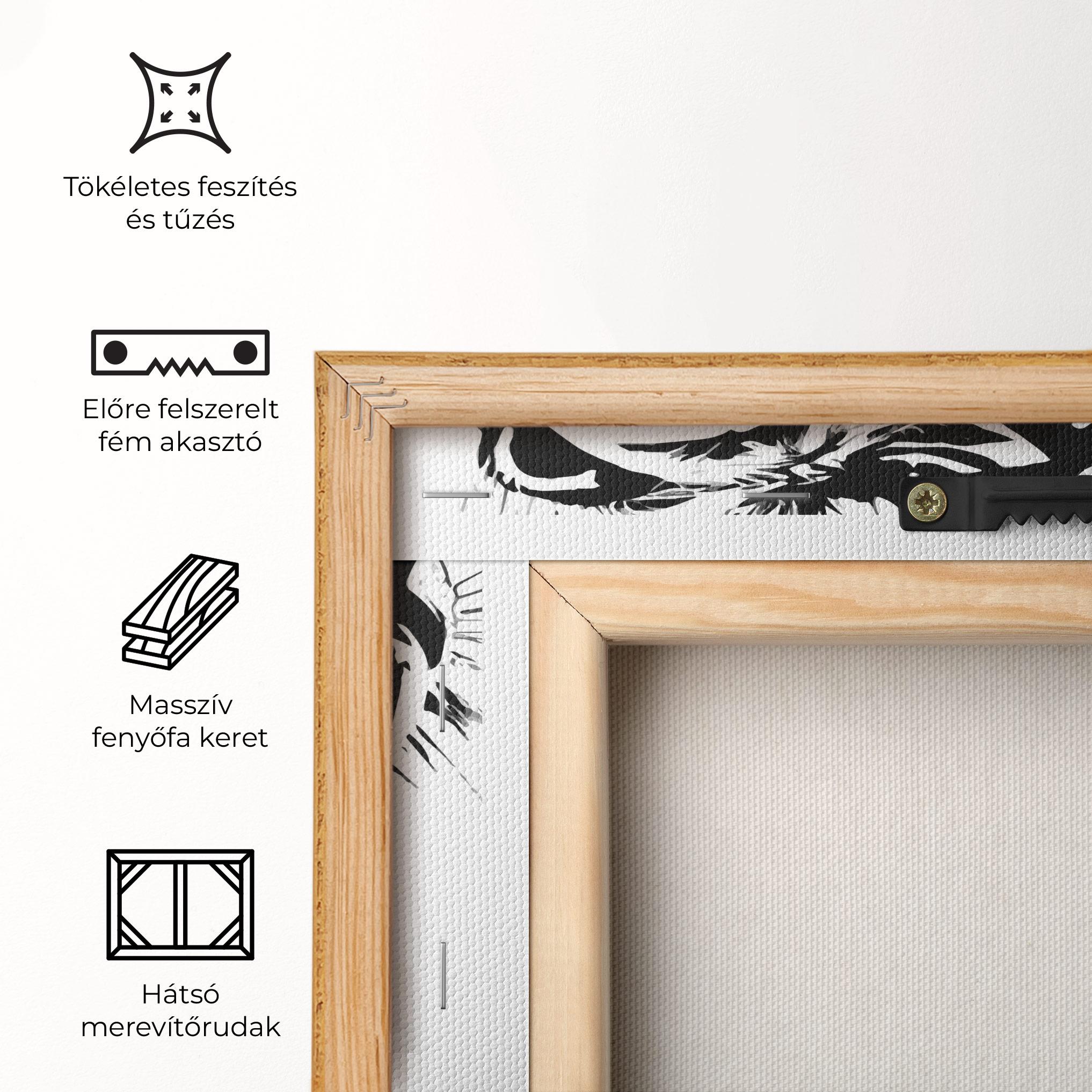Vászonkép Ink Art Tiger mockup 5