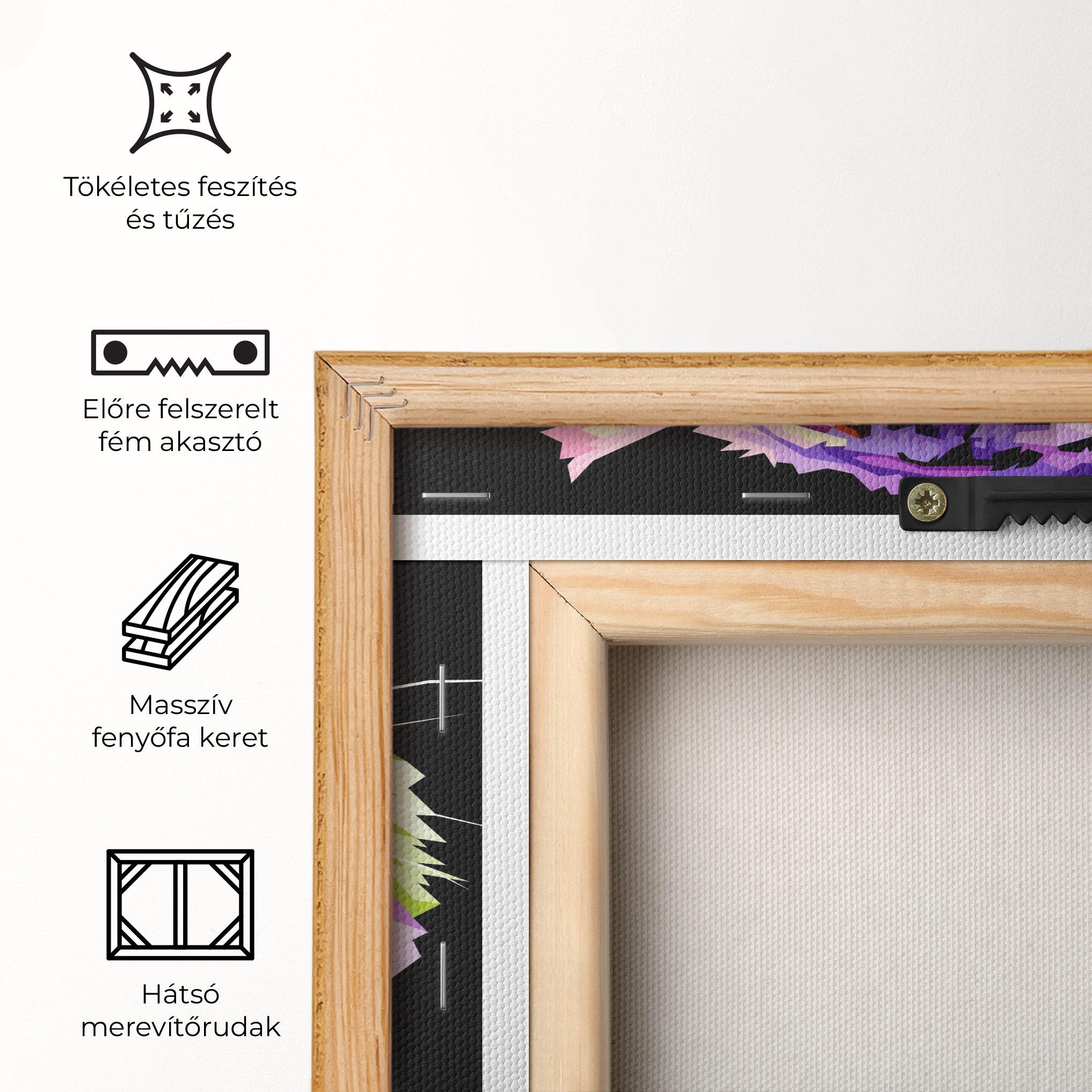 Vászonkép Tiger On Black mockup 5