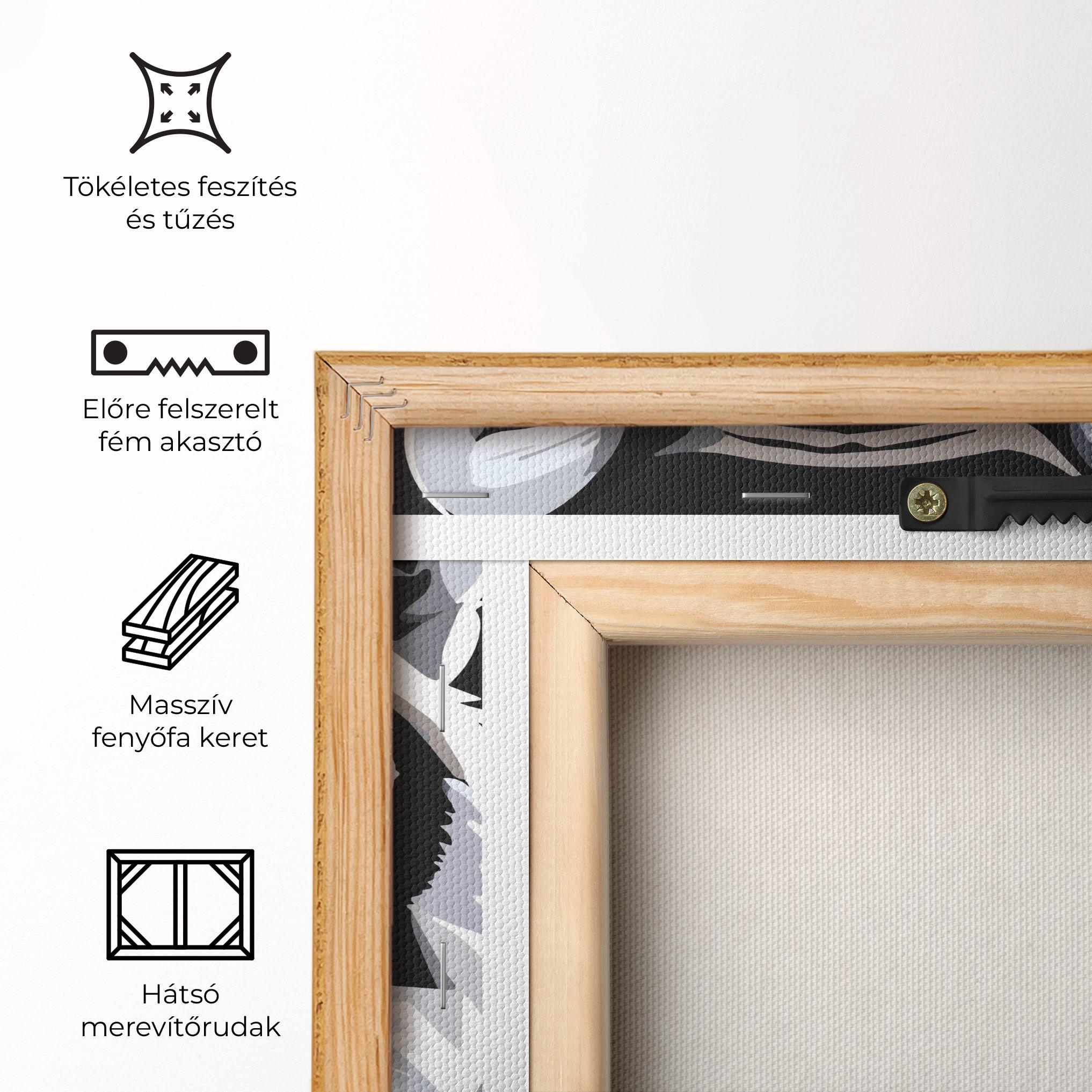 Vászonkép White Grey Tiger mockup 5