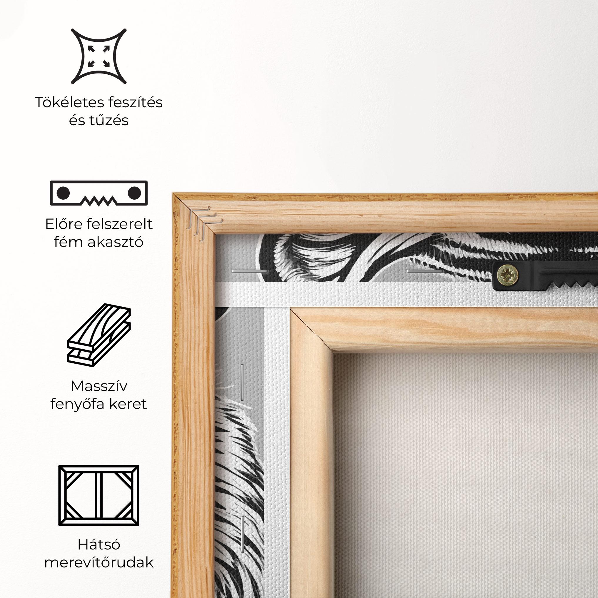 Vászonkép White Tiger Grey mockup 5