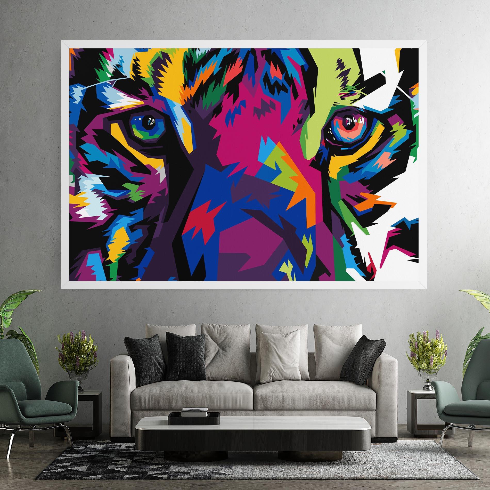 Vászonkép Colourul Tiger Eyes mockup 7