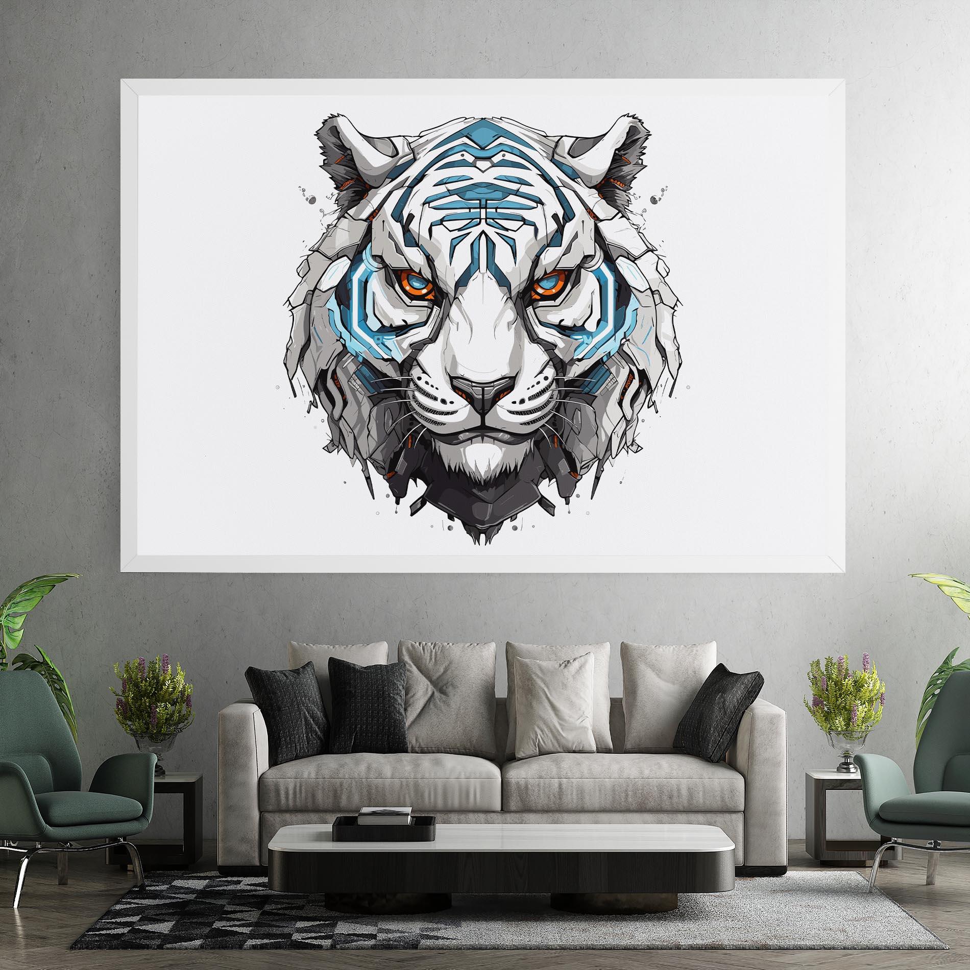 Vászonkép Cyborg Tiger mockup 7