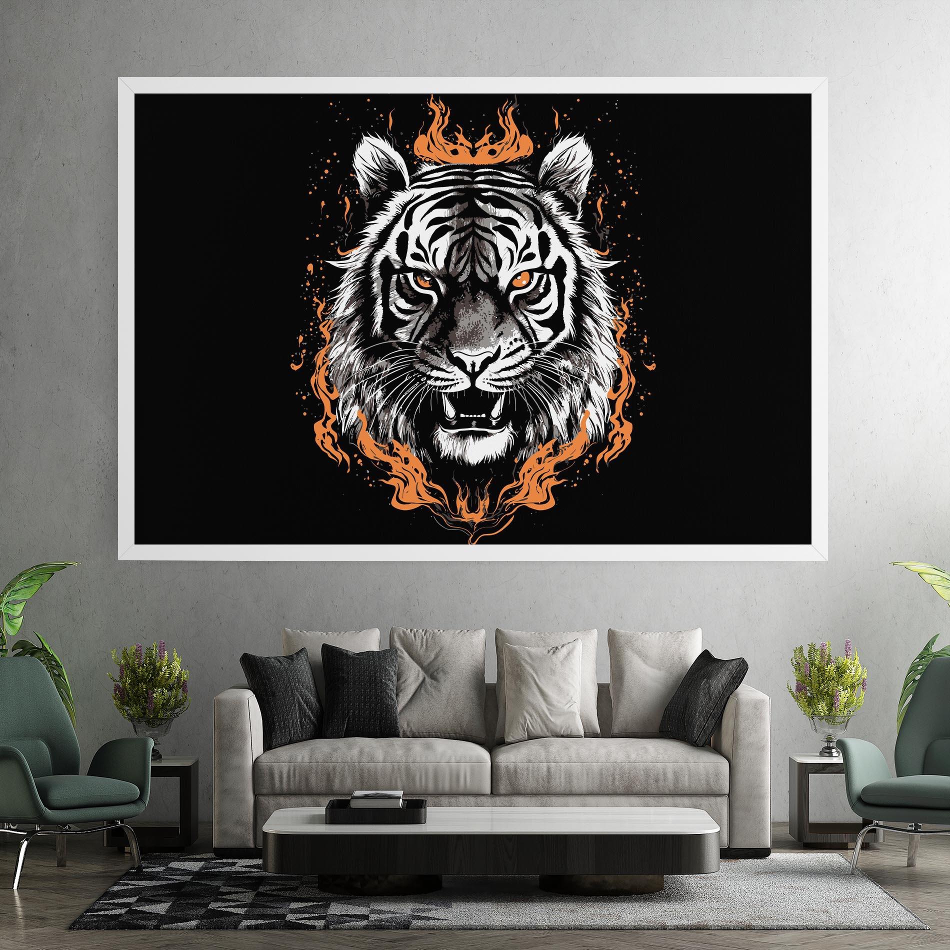 Vászonkép Fire Tiger mockup 7