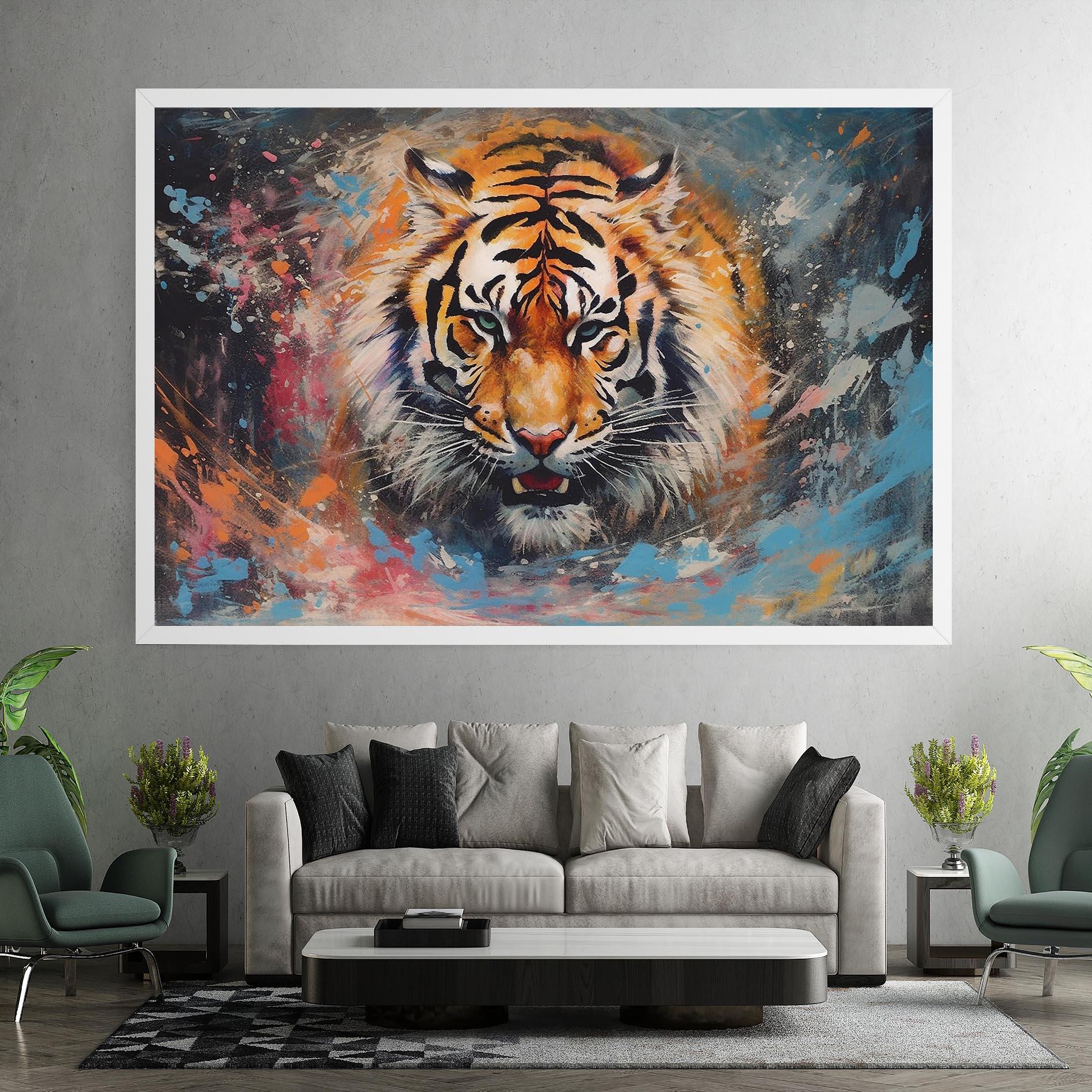 Vászonkép Orange Tiger Painting mockup 7
