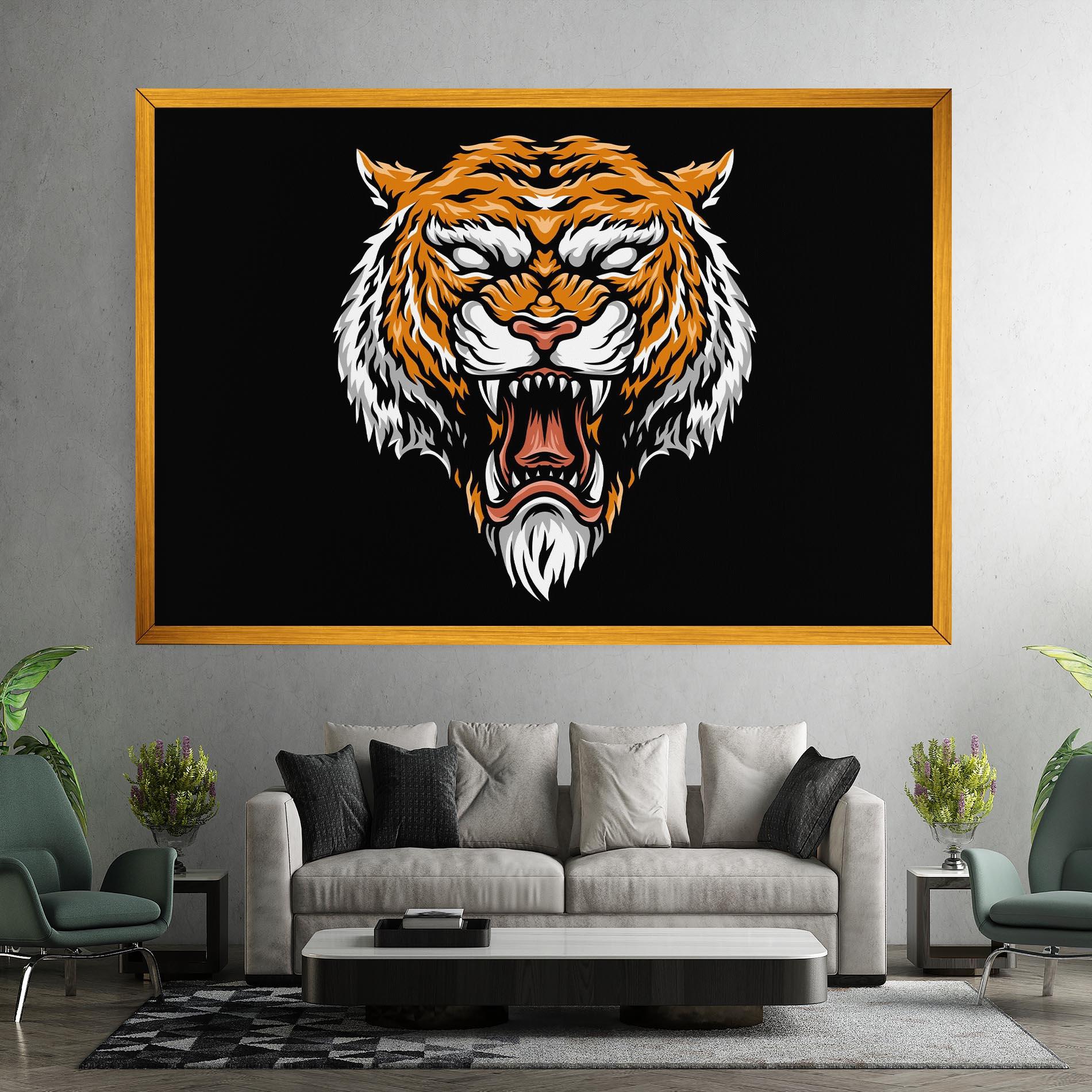 Vászonkép Angry Orange Tiger mockup 7