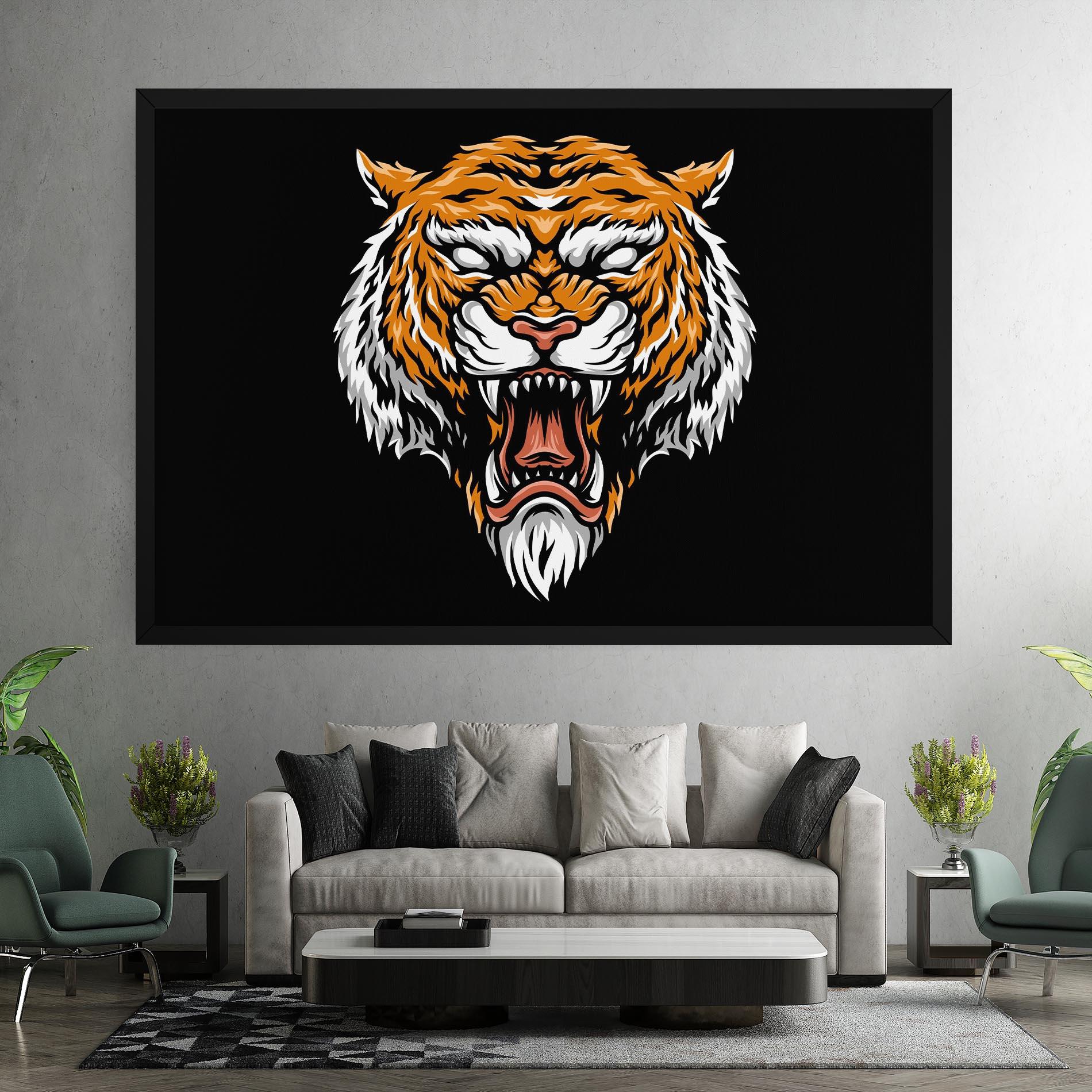 Vászonkép Angry Orange Tiger mockup 7