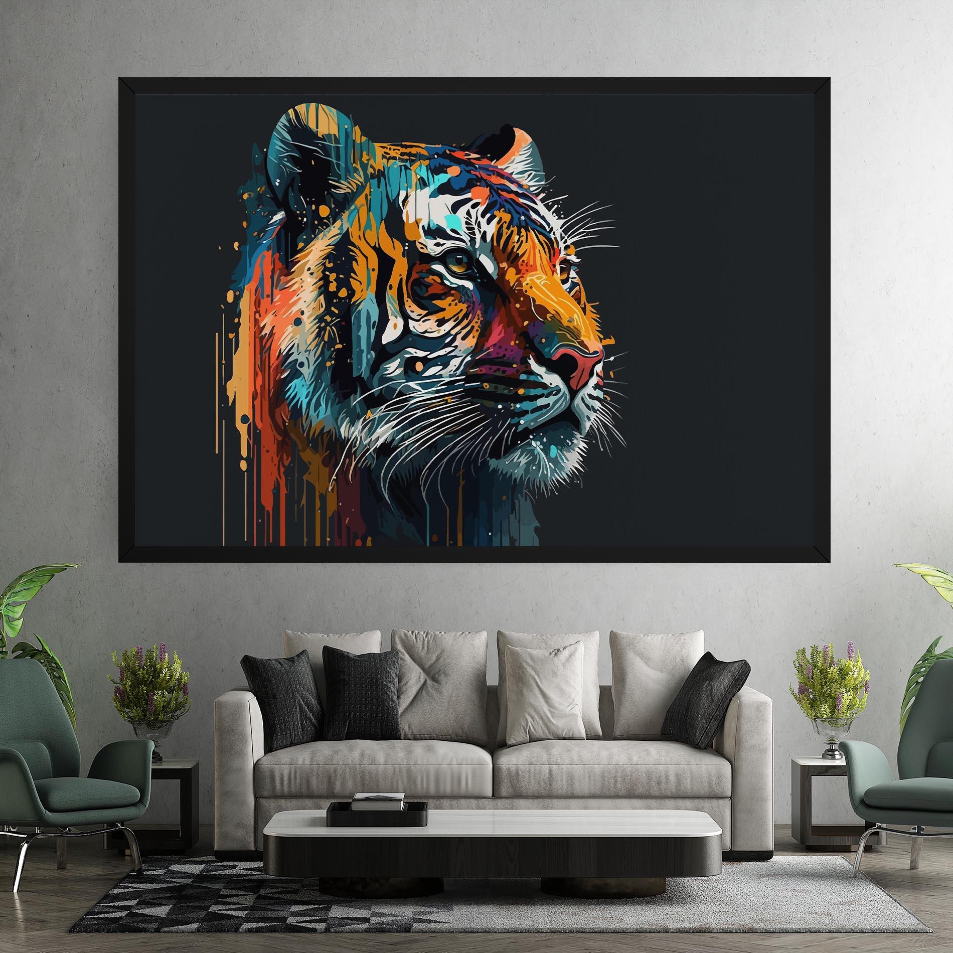 Vászonkép Color Mix Tiger mockup 7