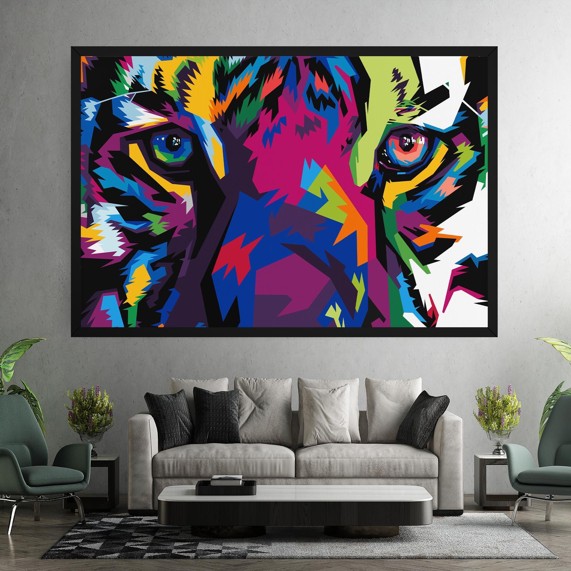 Vászonkép Colourul Tiger Eyes mockup 7