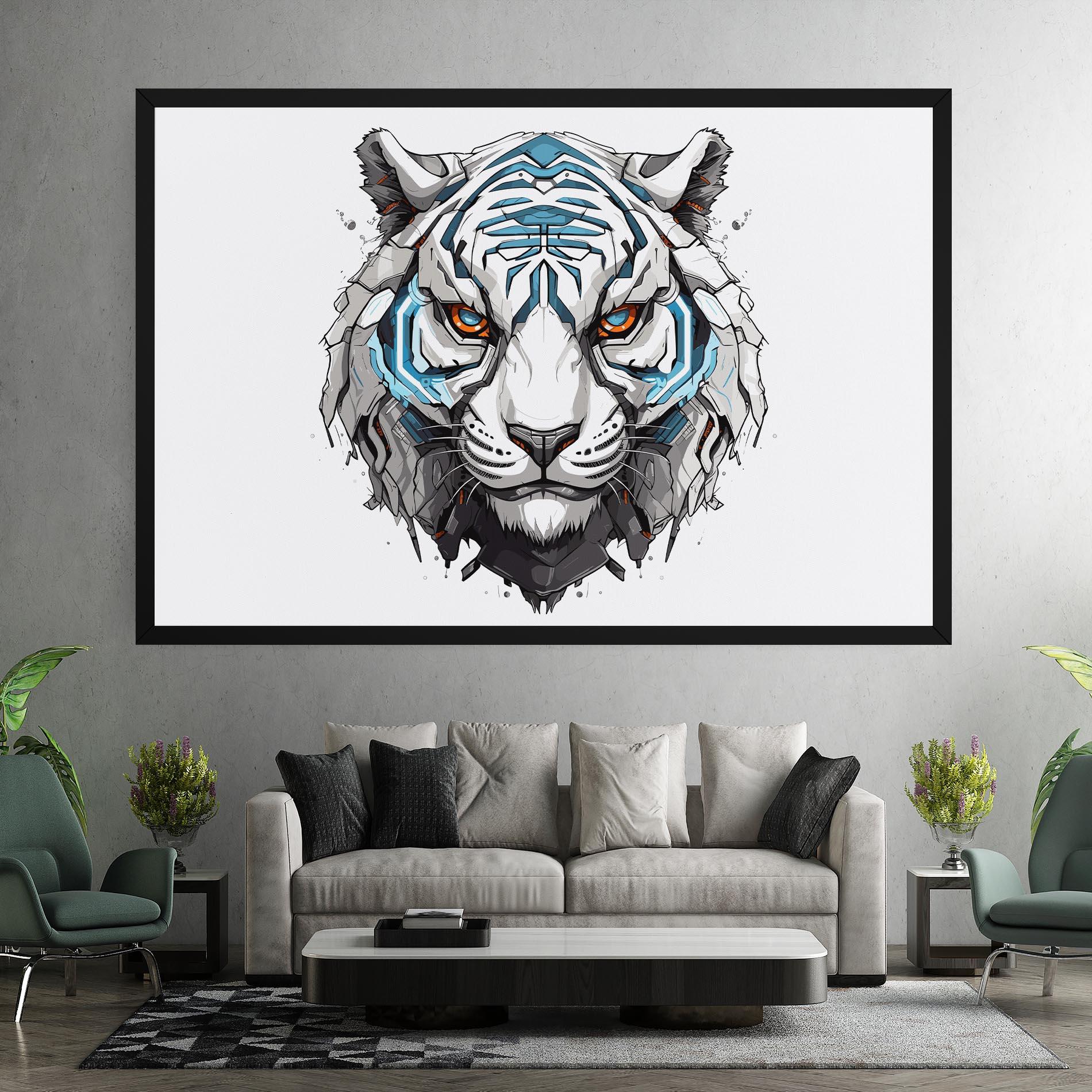 Vászonkép Cyborg Tiger mockup 7
