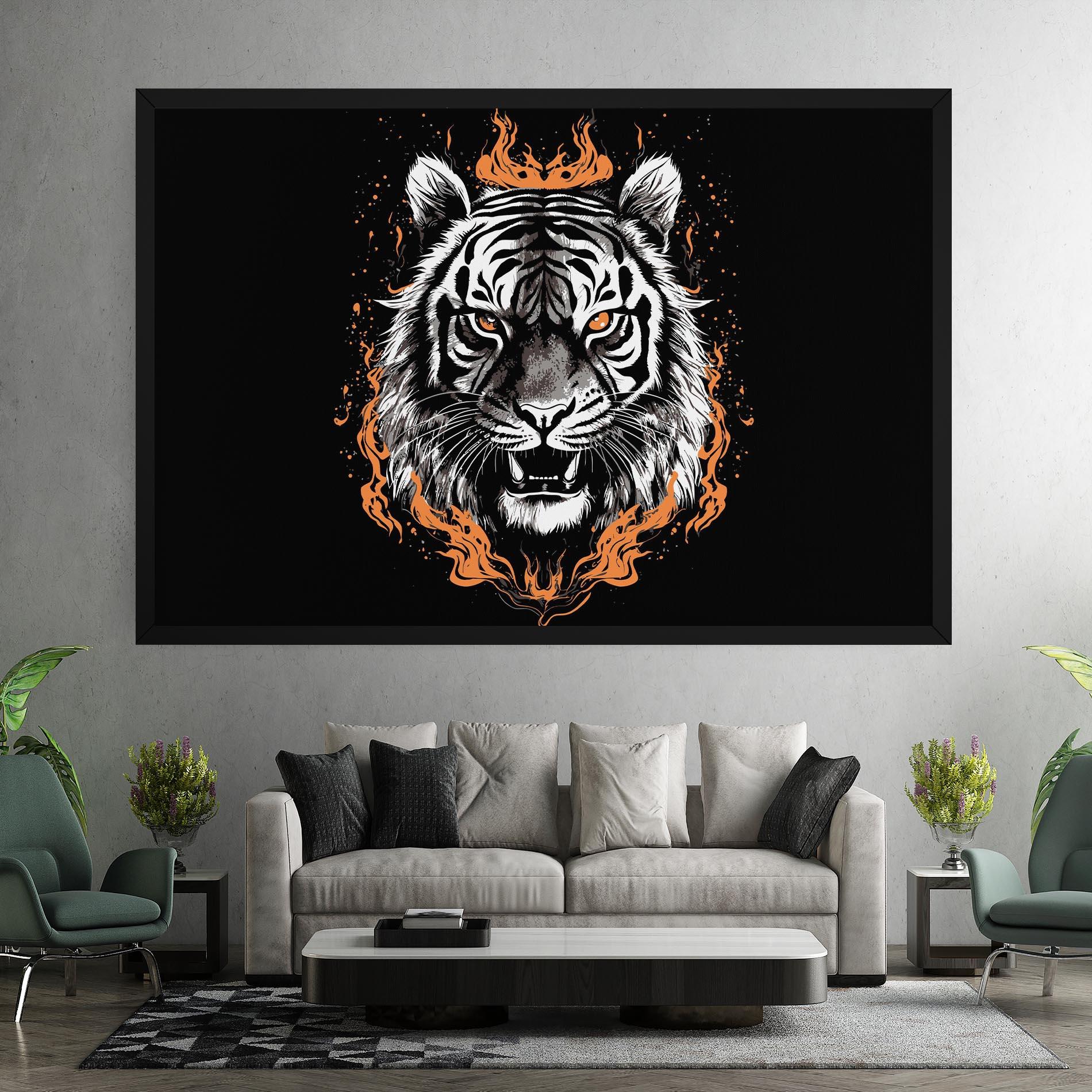 Vászonkép Fire Tiger mockup 7