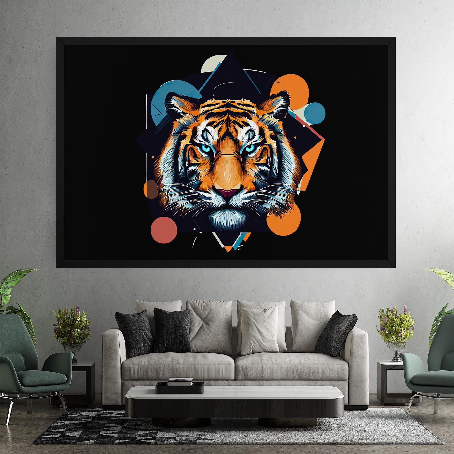 Vászonkép Geometric Tiger mockup 7