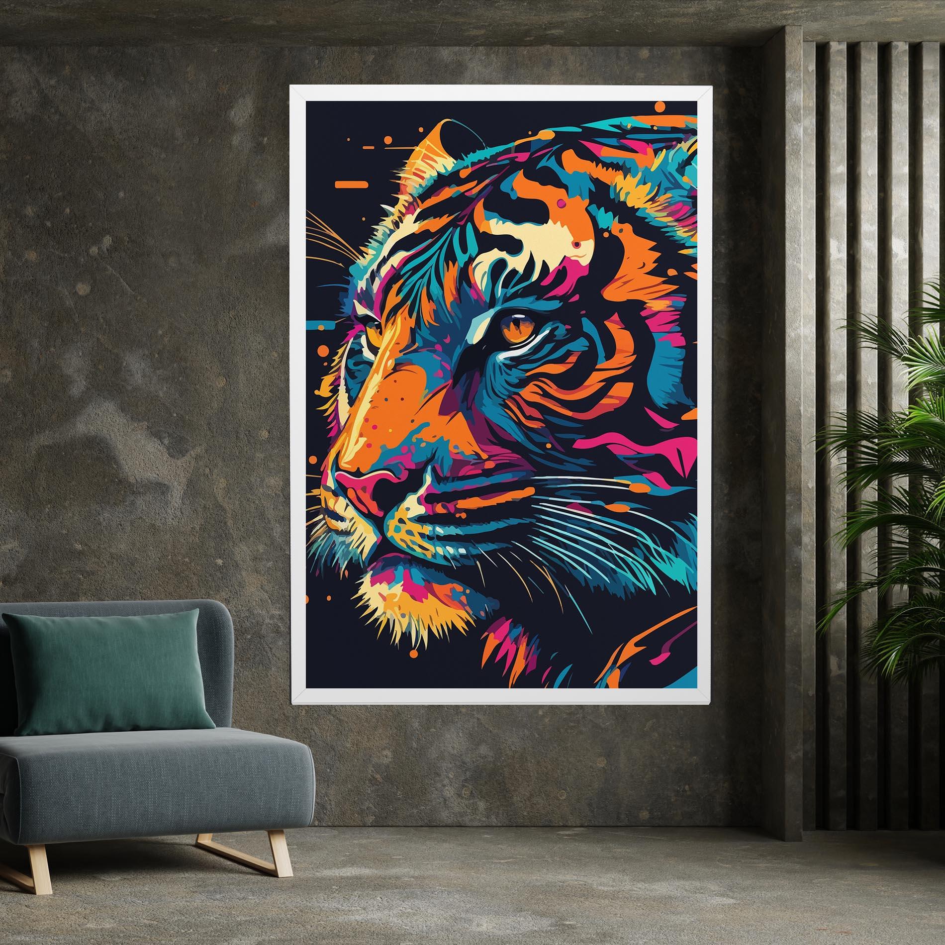 Vászonkép Colorful Tiger mockup 7