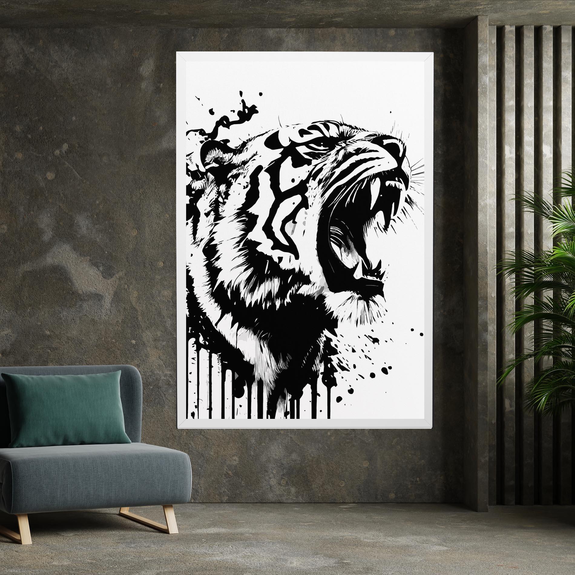 Vászonkép Ink Art Tiger mockup 7