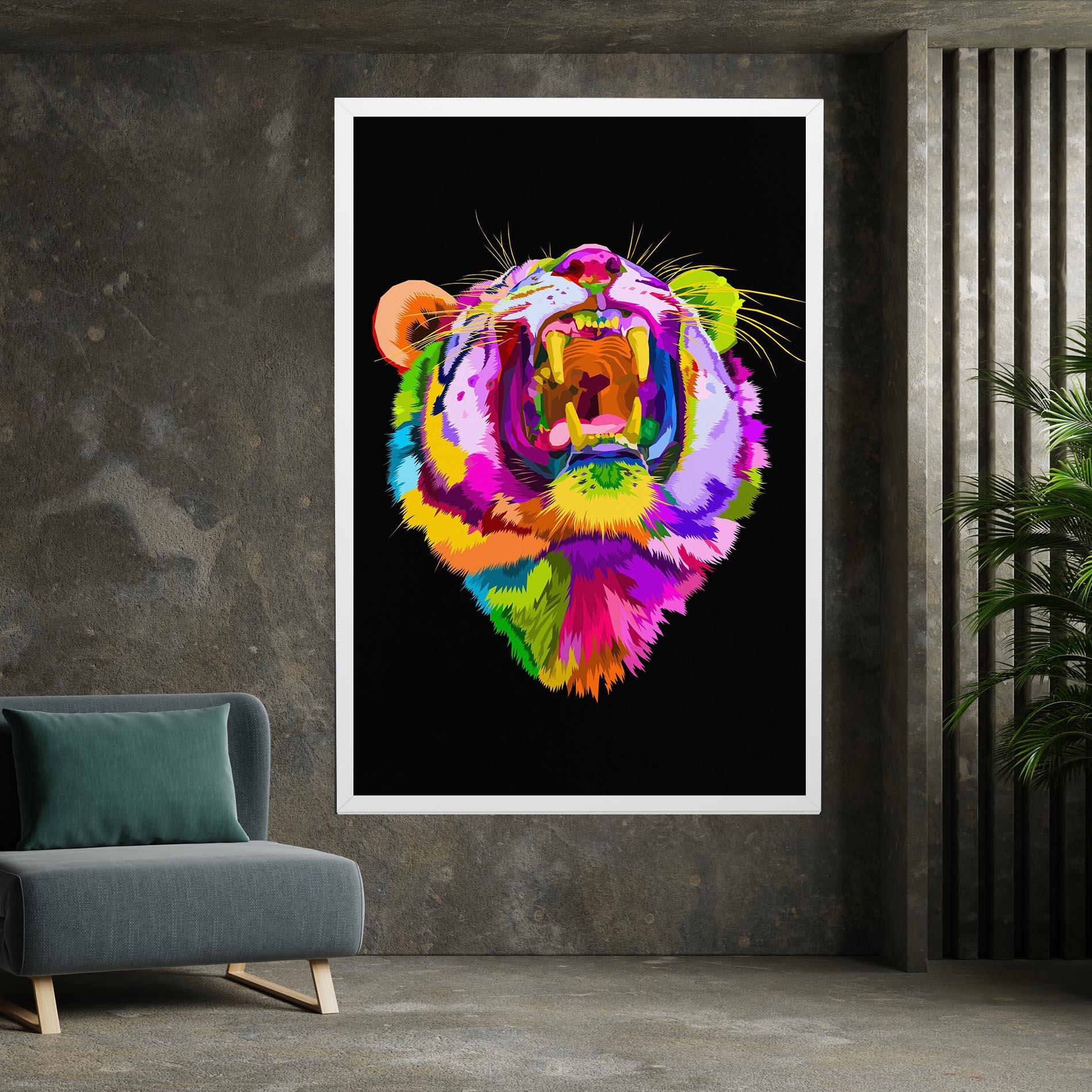 Vászonkép Tiger Mix Color mockup 7