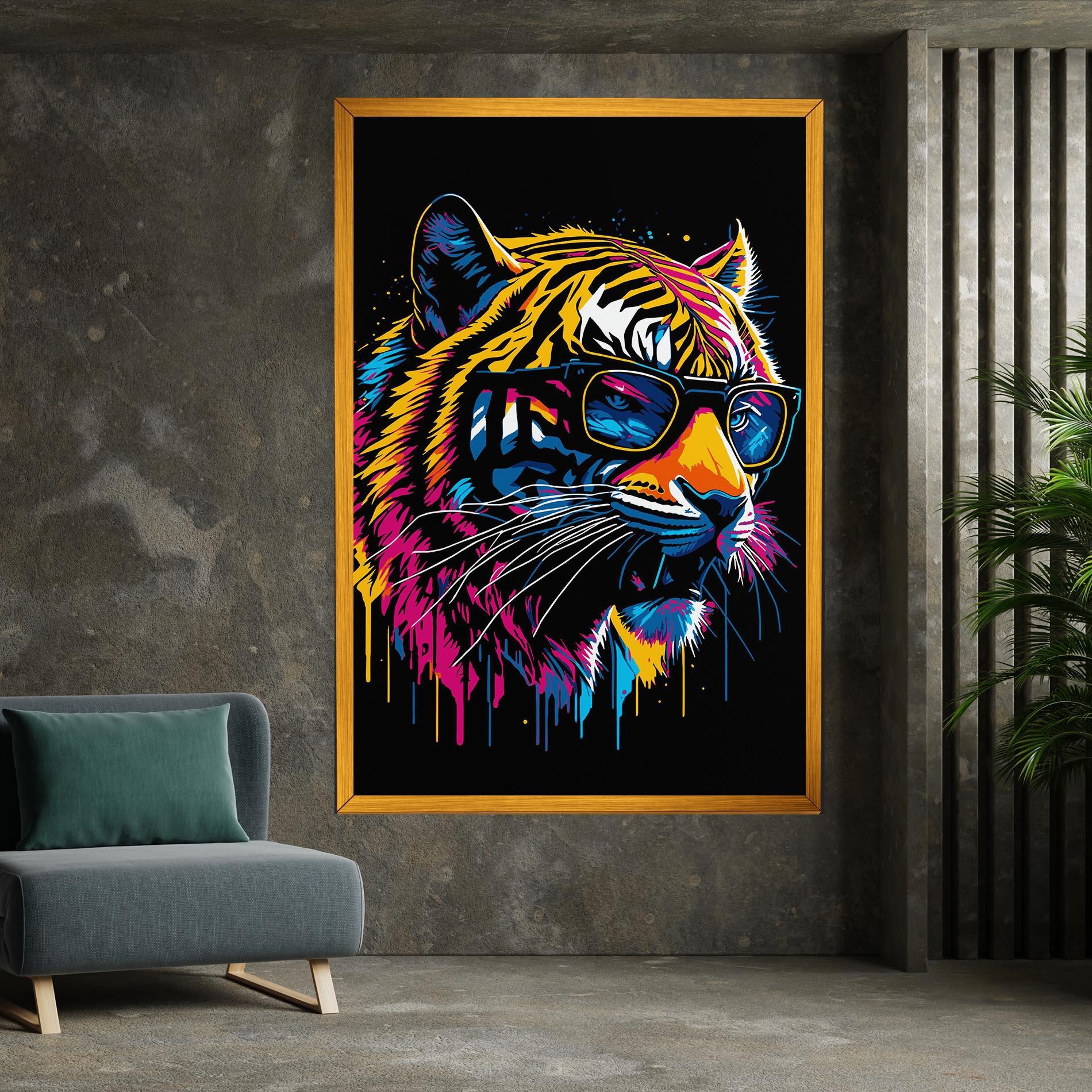 Vászonkép Cool Tiger mockup 7