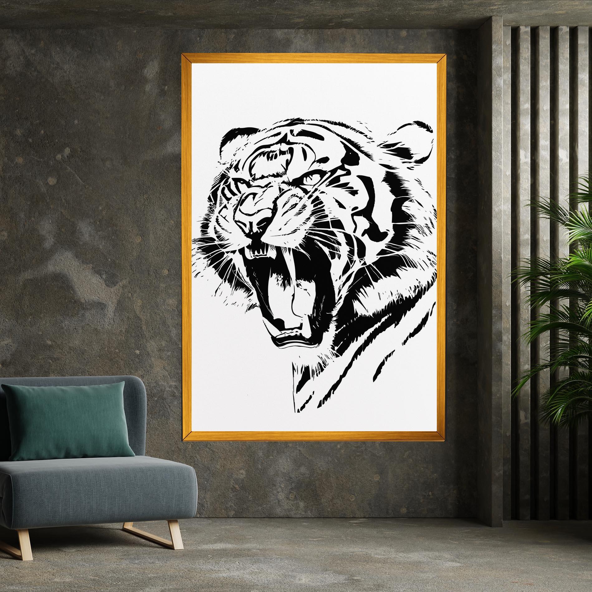 Vászonkép Roaring Tiger mockup 7