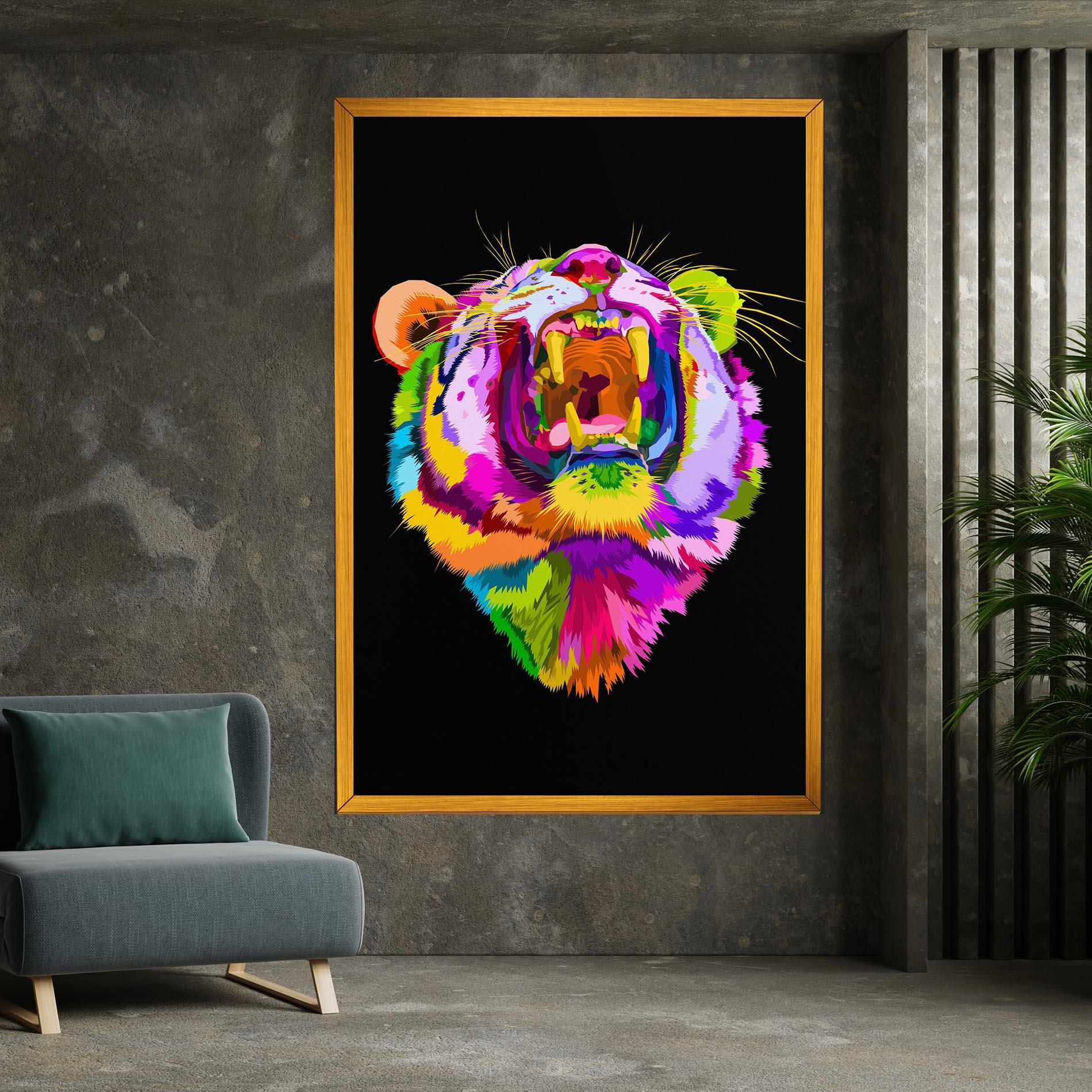 Vászonkép Tiger Mix Color mockup 7