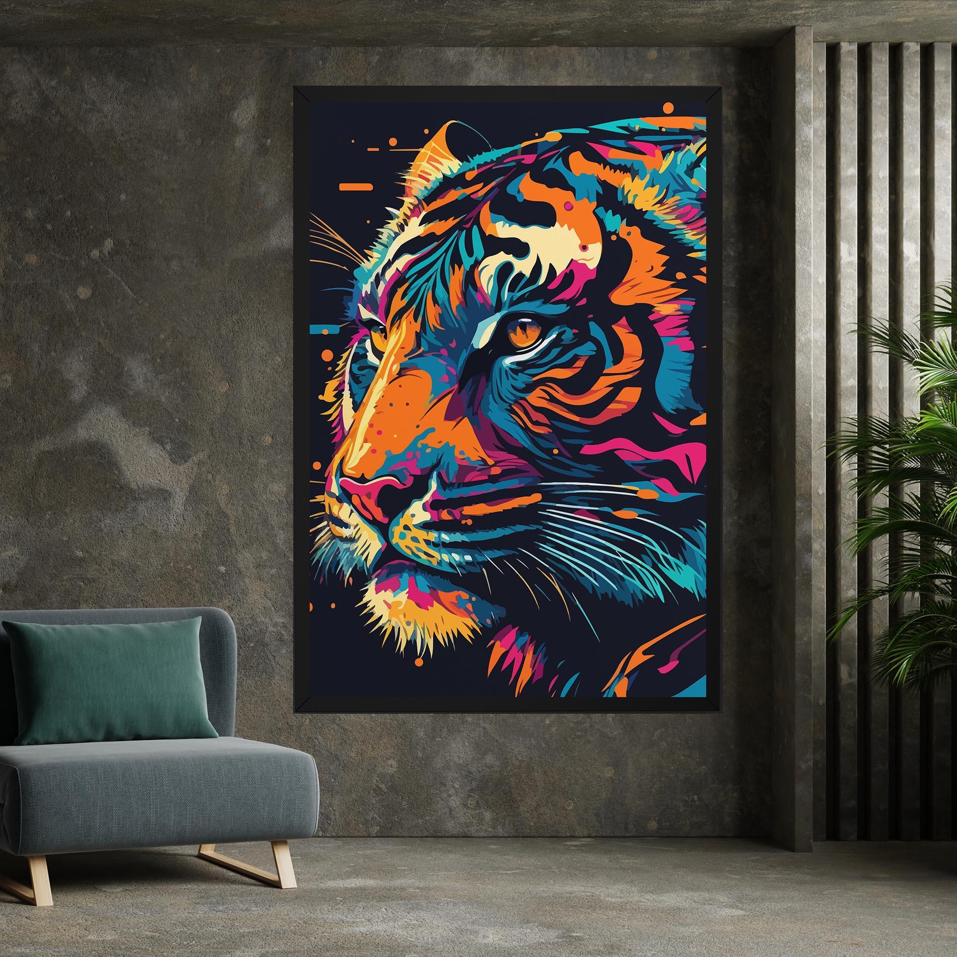 Vászonkép Colorful Tiger mockup 7