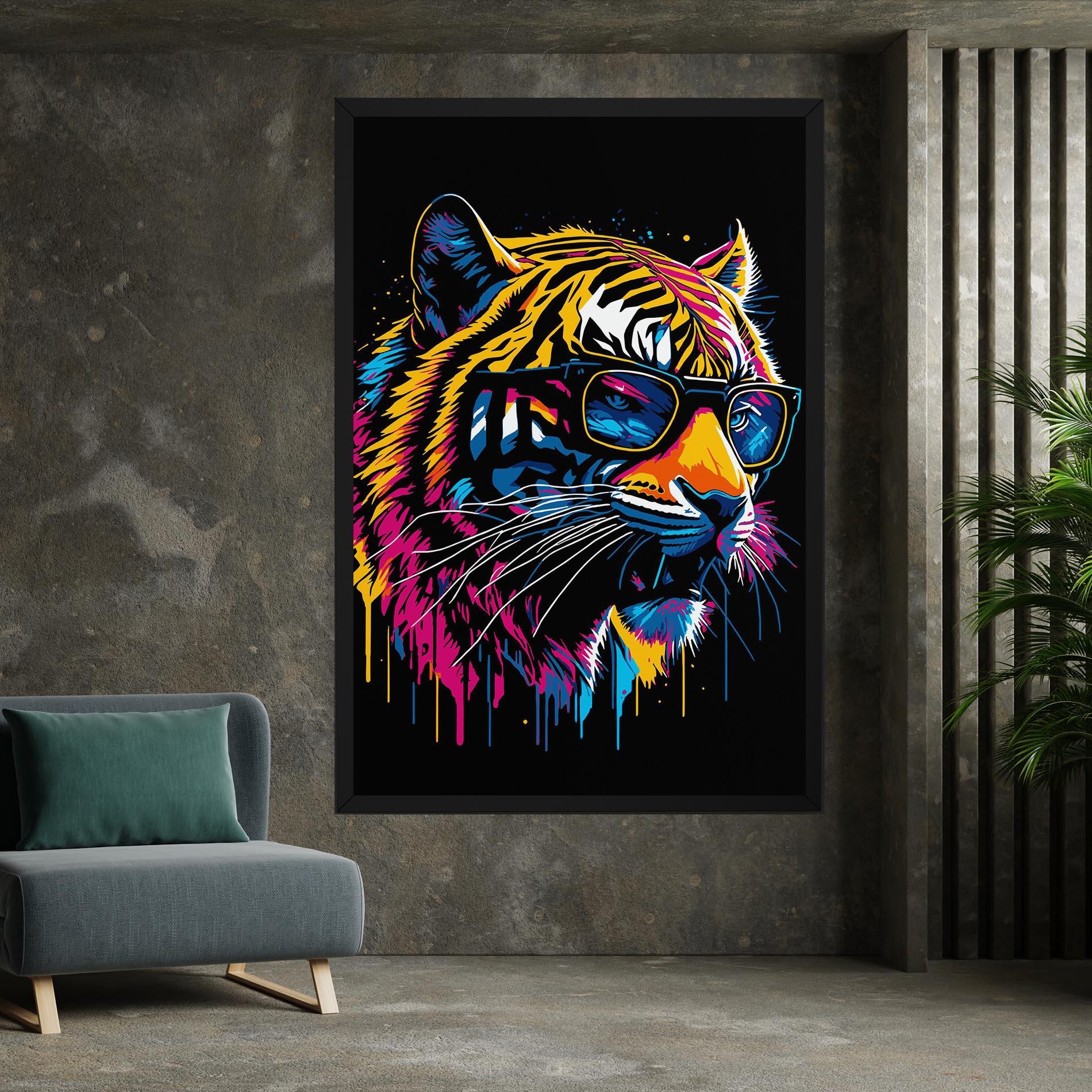 Vászonkép Cool Tiger mockup 7