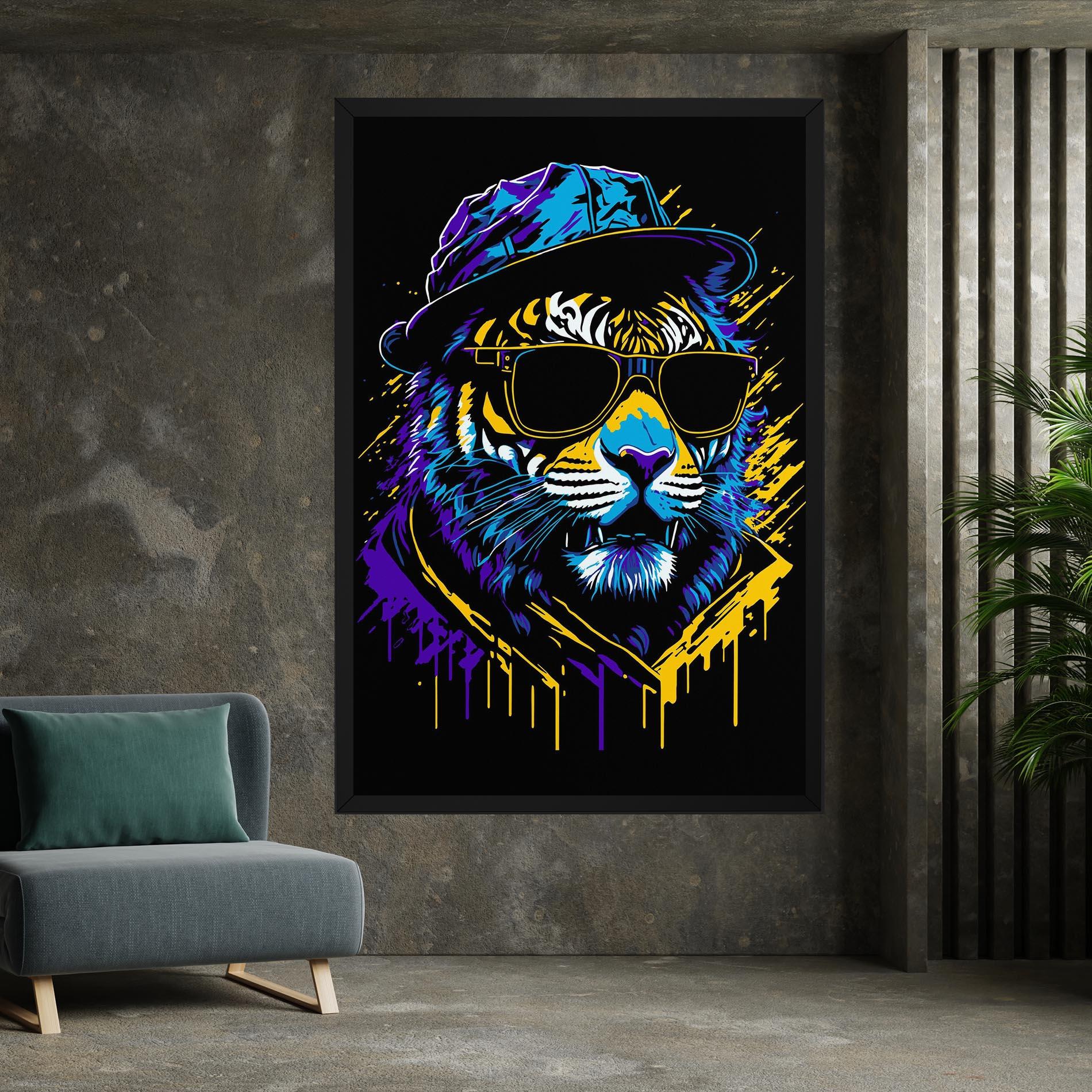 Vászonkép Glasses Tiger mockup 7