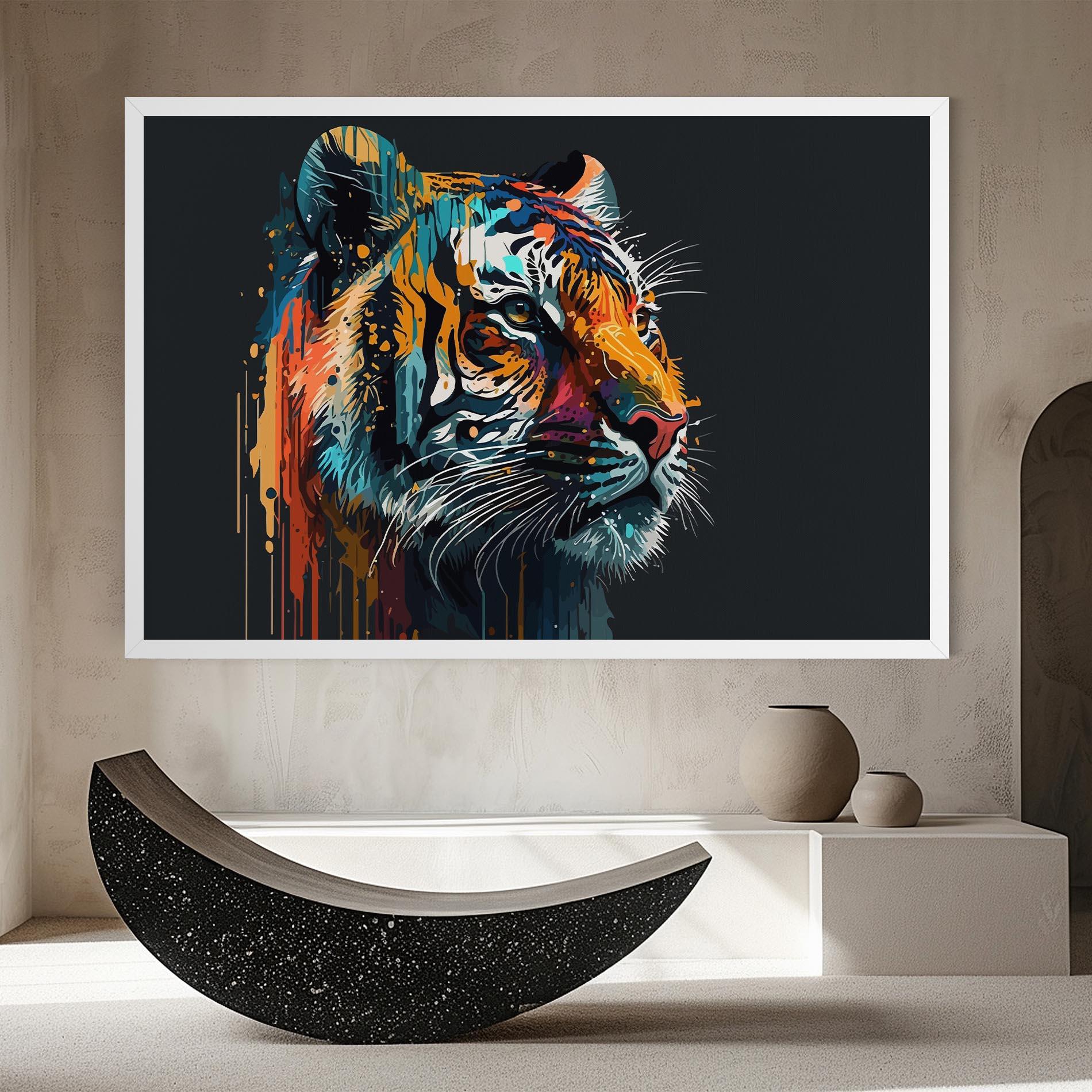 Vászonkép Color Mix Tiger mockup 8