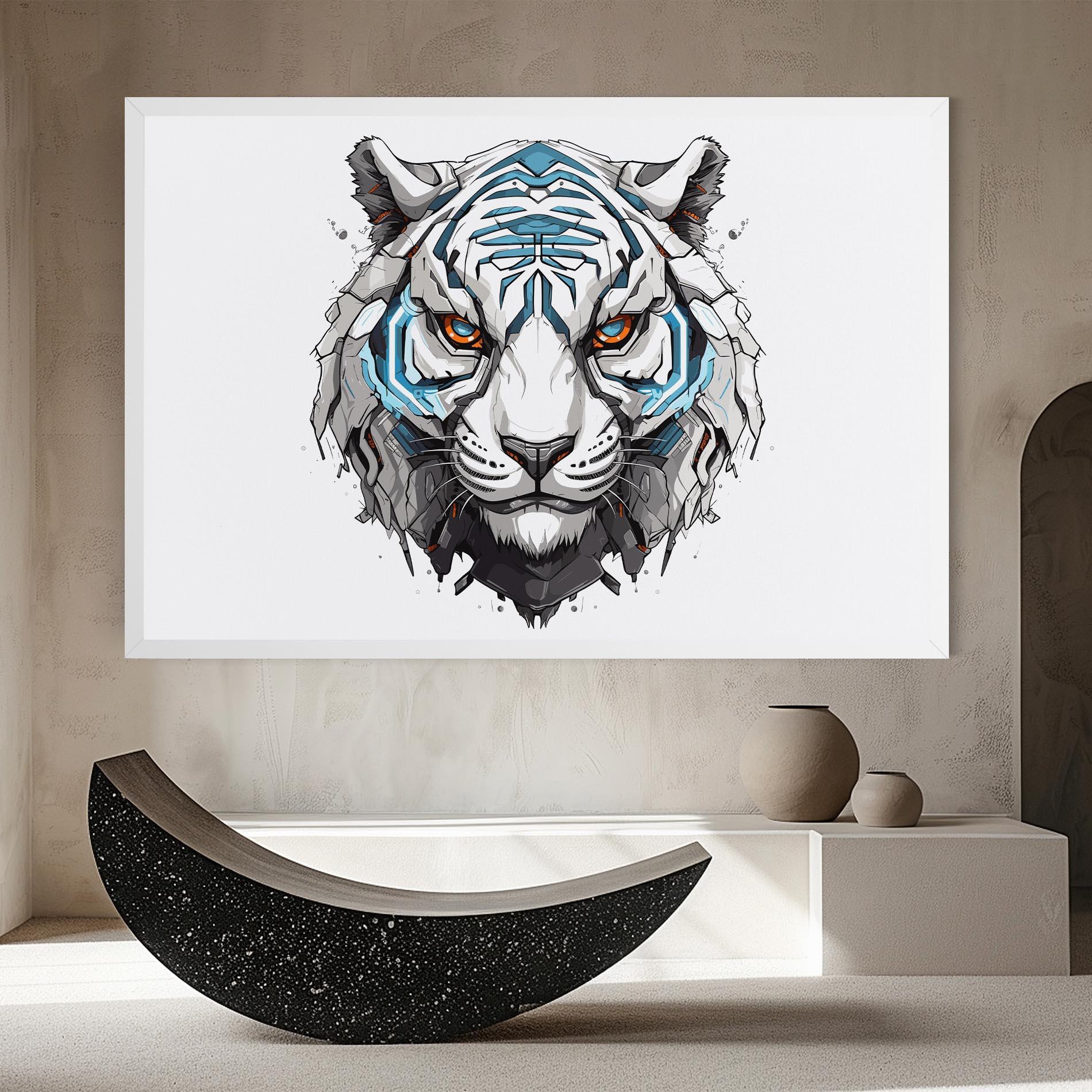Vászonkép Cyborg Tiger mockup 8