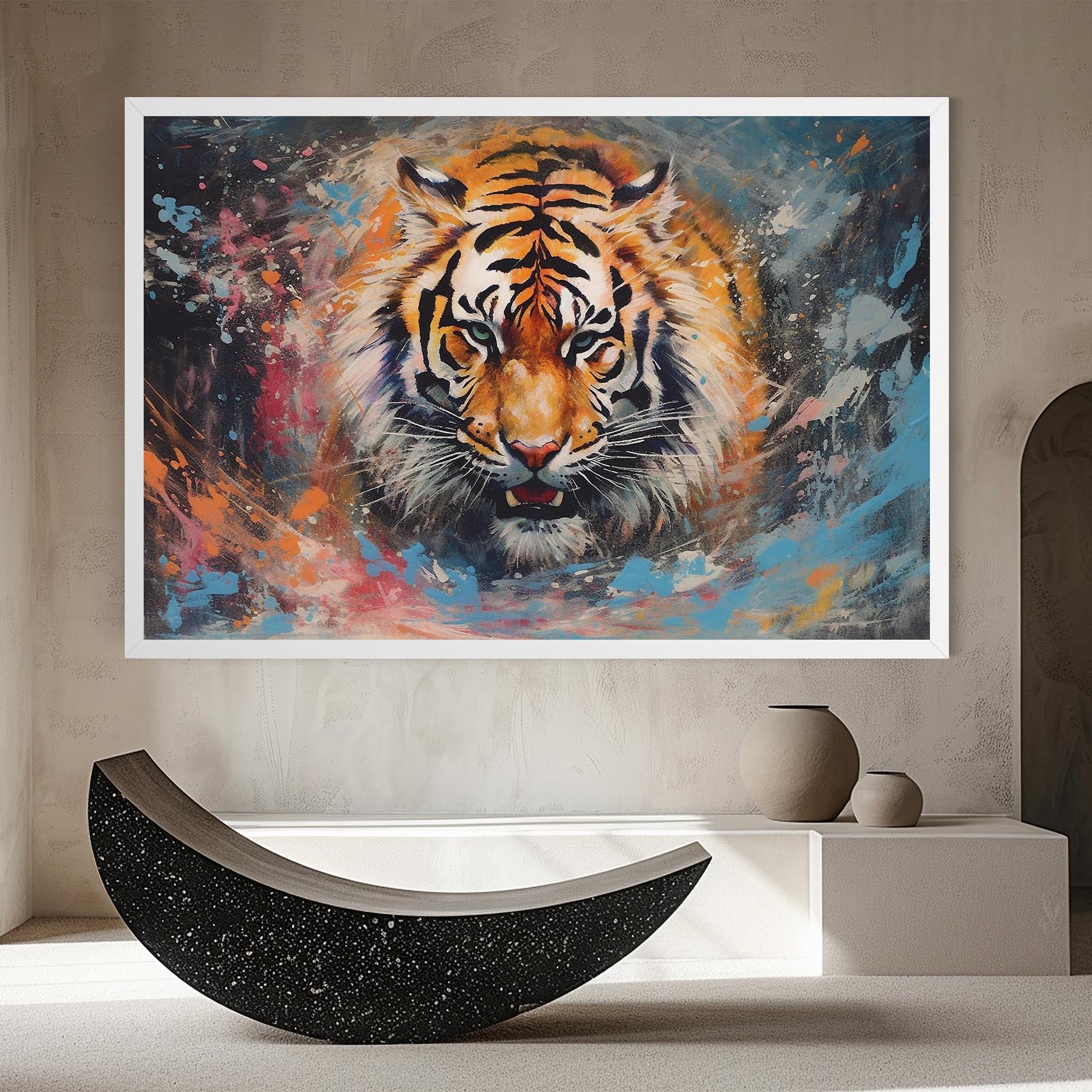 Vászonkép Orange Tiger Painting mockup 8