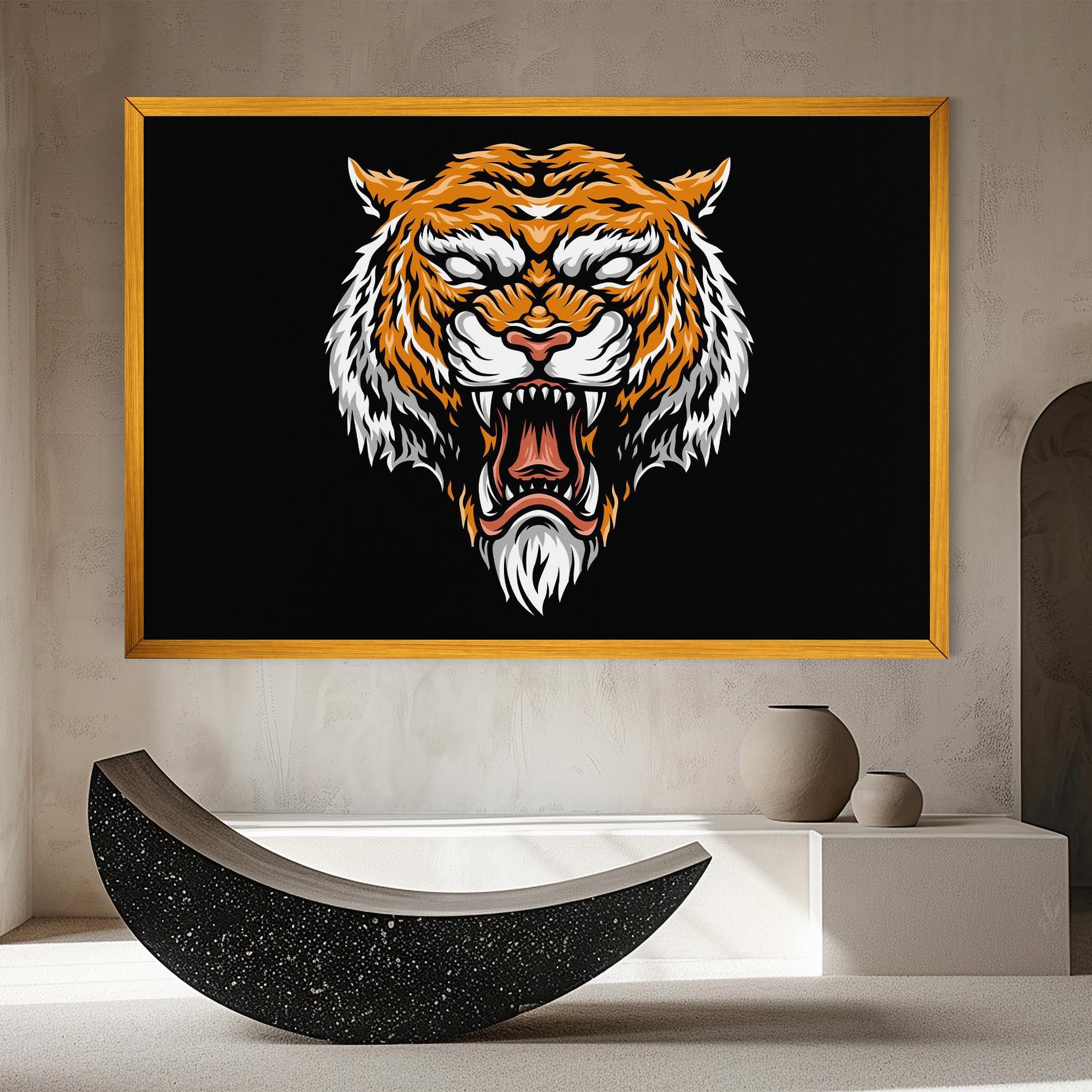 Vászonkép Angry Orange Tiger mockup 8