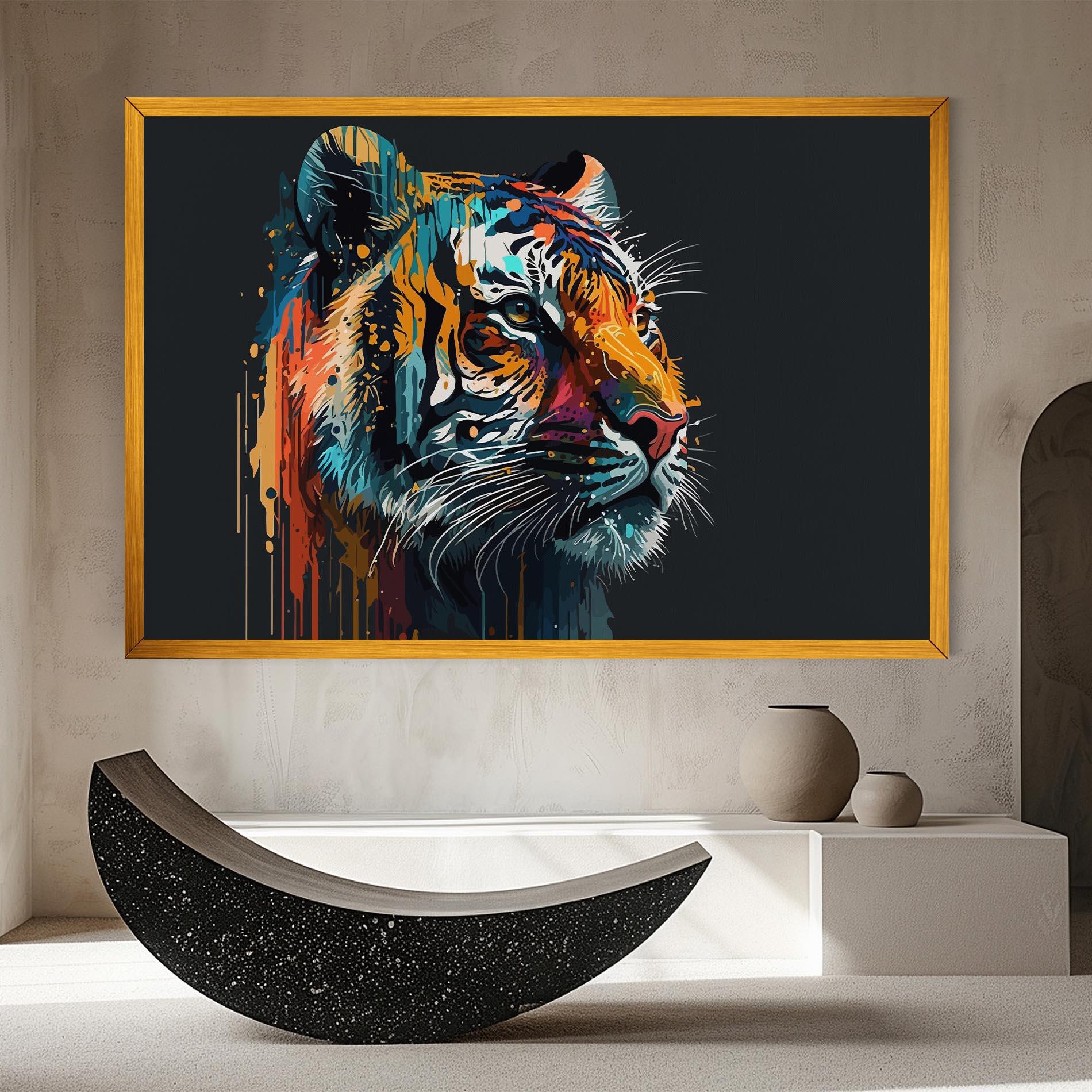 Vászonkép Color Mix Tiger mockup 8