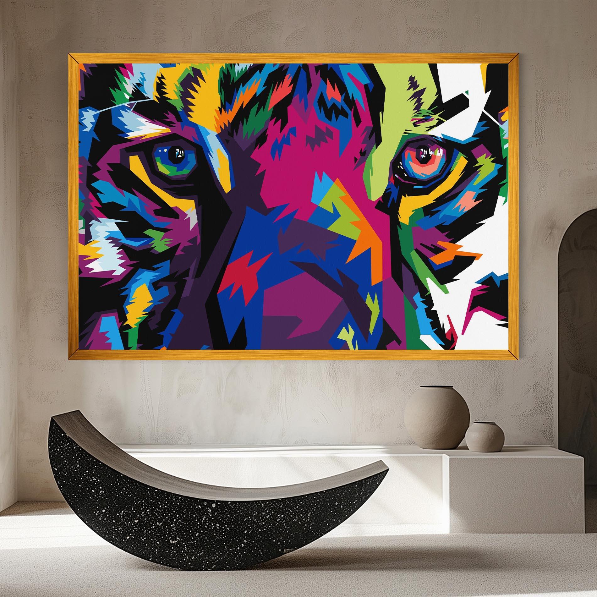 Vászonkép Colourul Tiger Eyes mockup 8