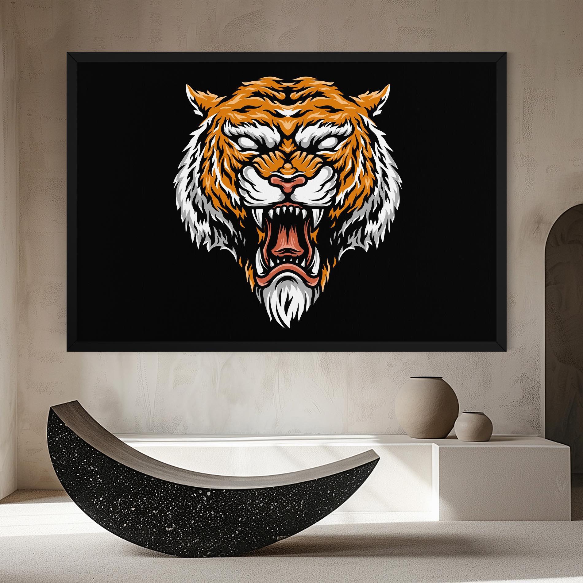 Vászonkép Angry Orange Tiger mockup 8